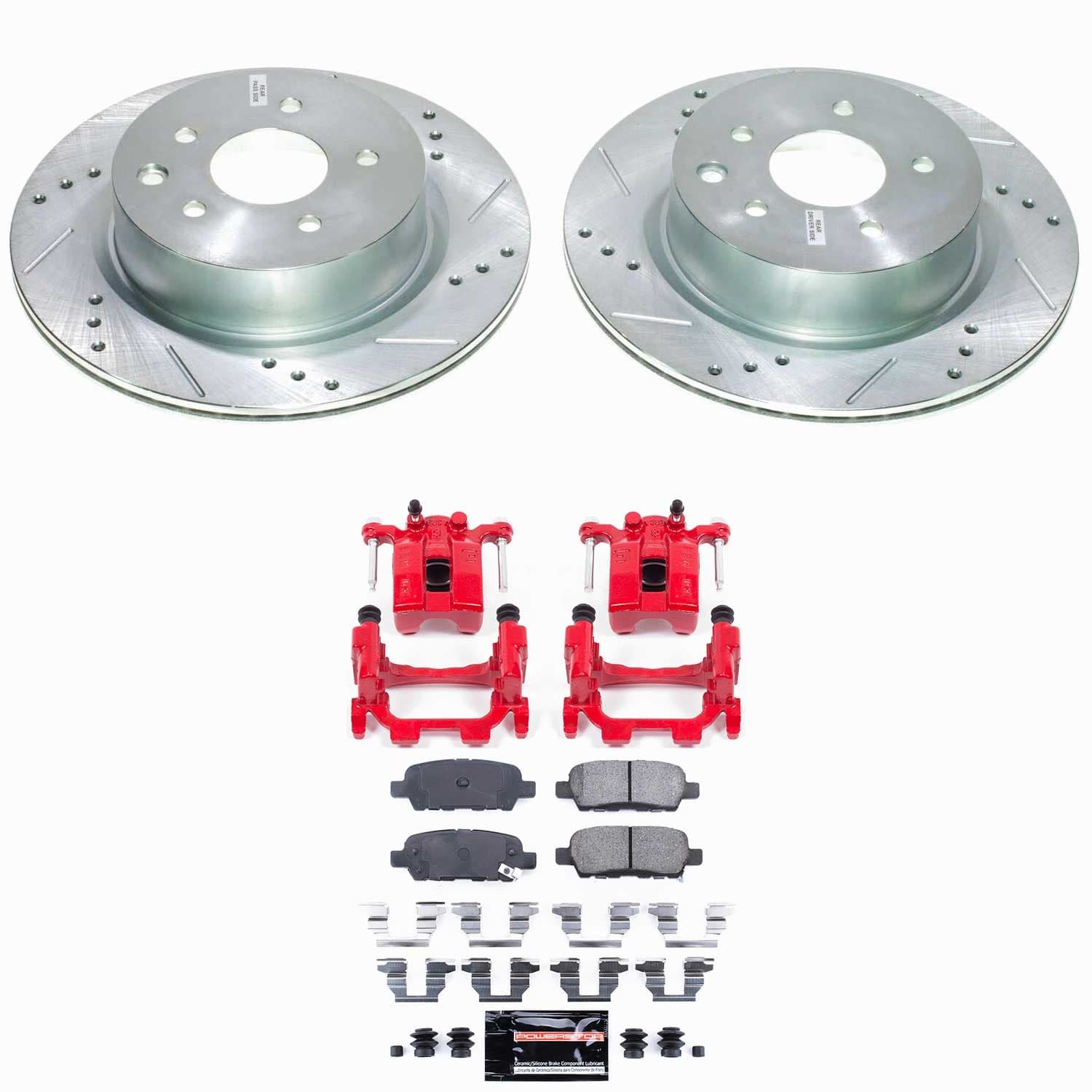 Power Stop - KC179A - Rear - Disc Brake Pad/Caliper and Rotor Kit image 1