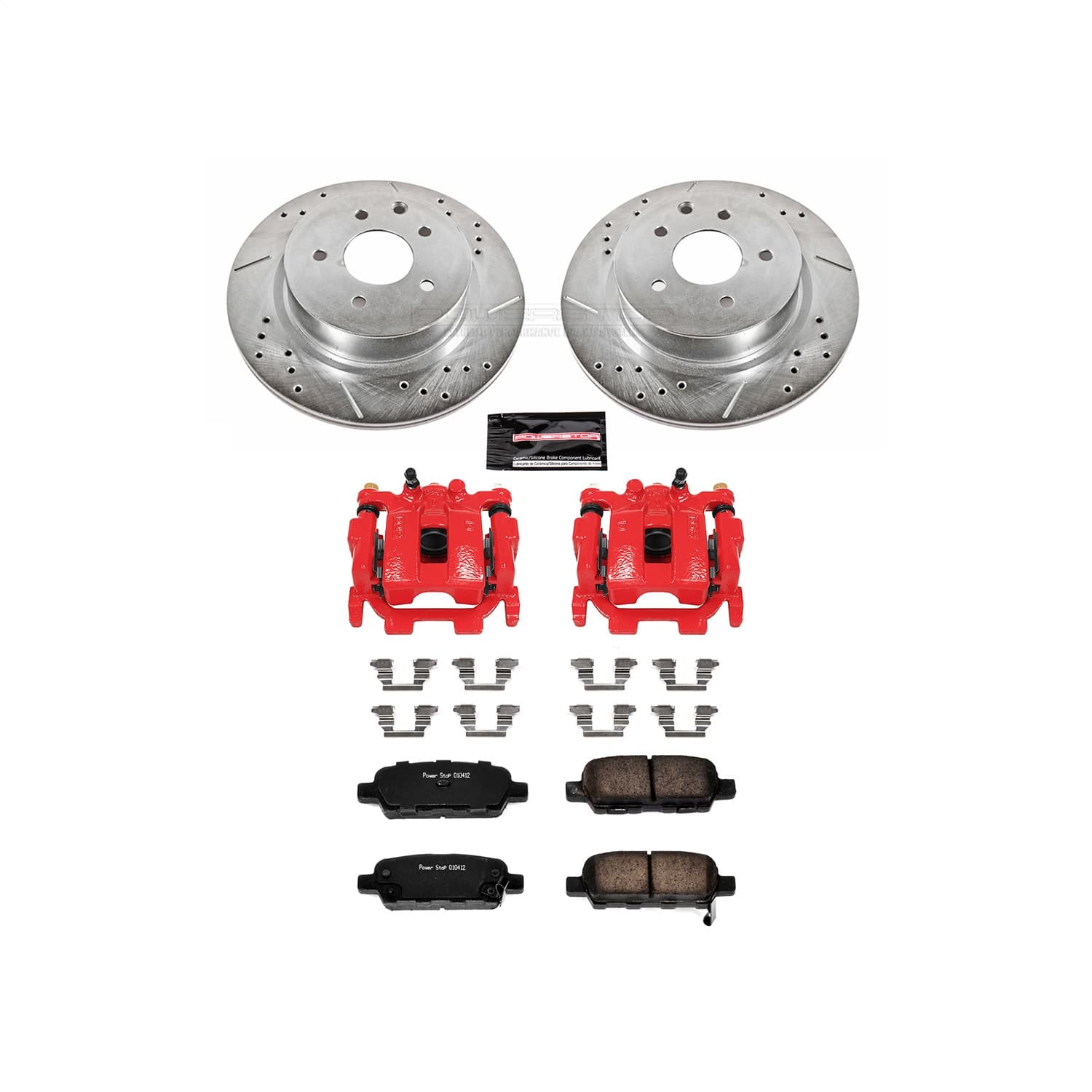 Power Stop - KC179C - Rear - Disc Brake Pad/Caliper and Rotor Kit image 1