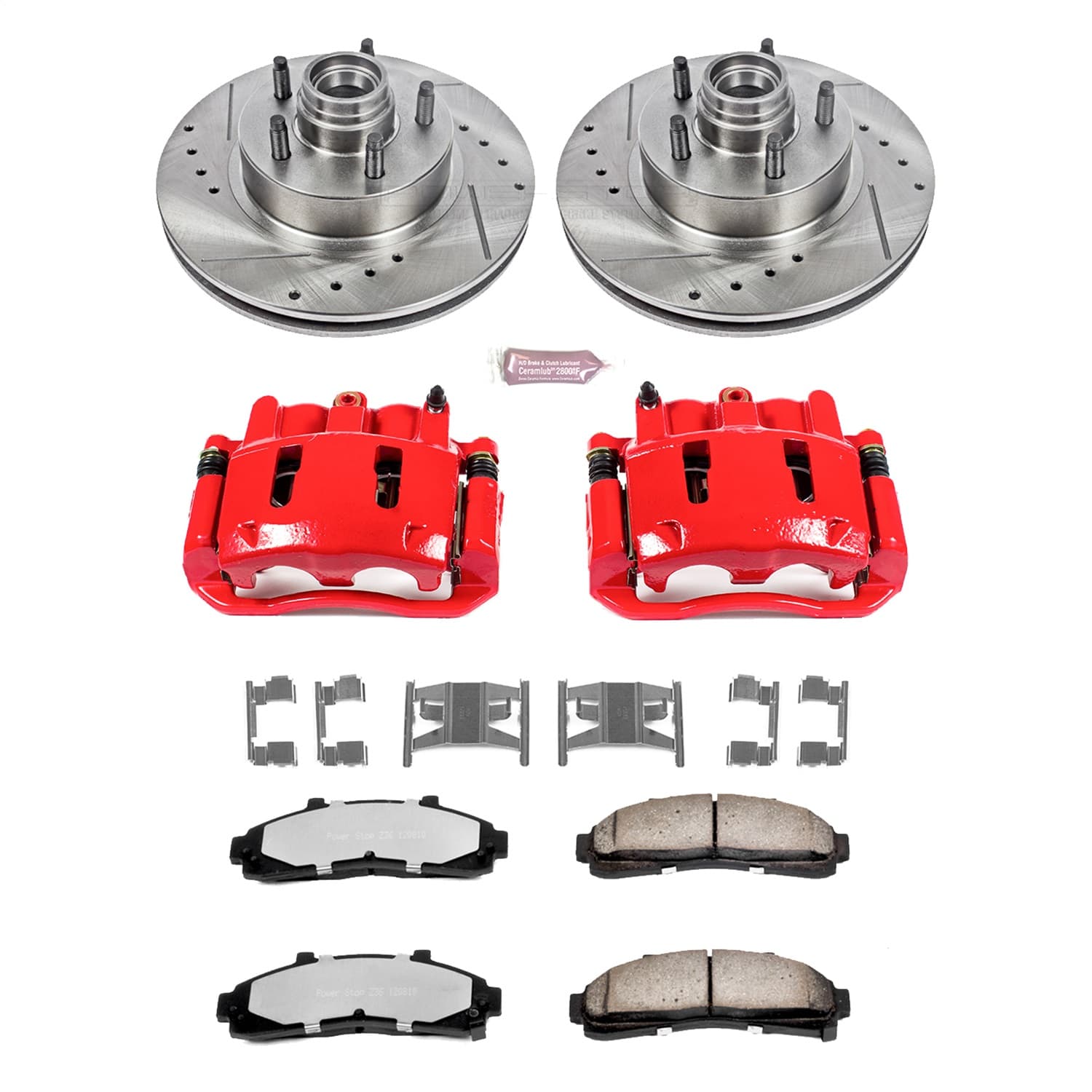 Power Stop - KC1854-36 - Front - Disc Brake Pad/Caliper and Rotor Kit image 1