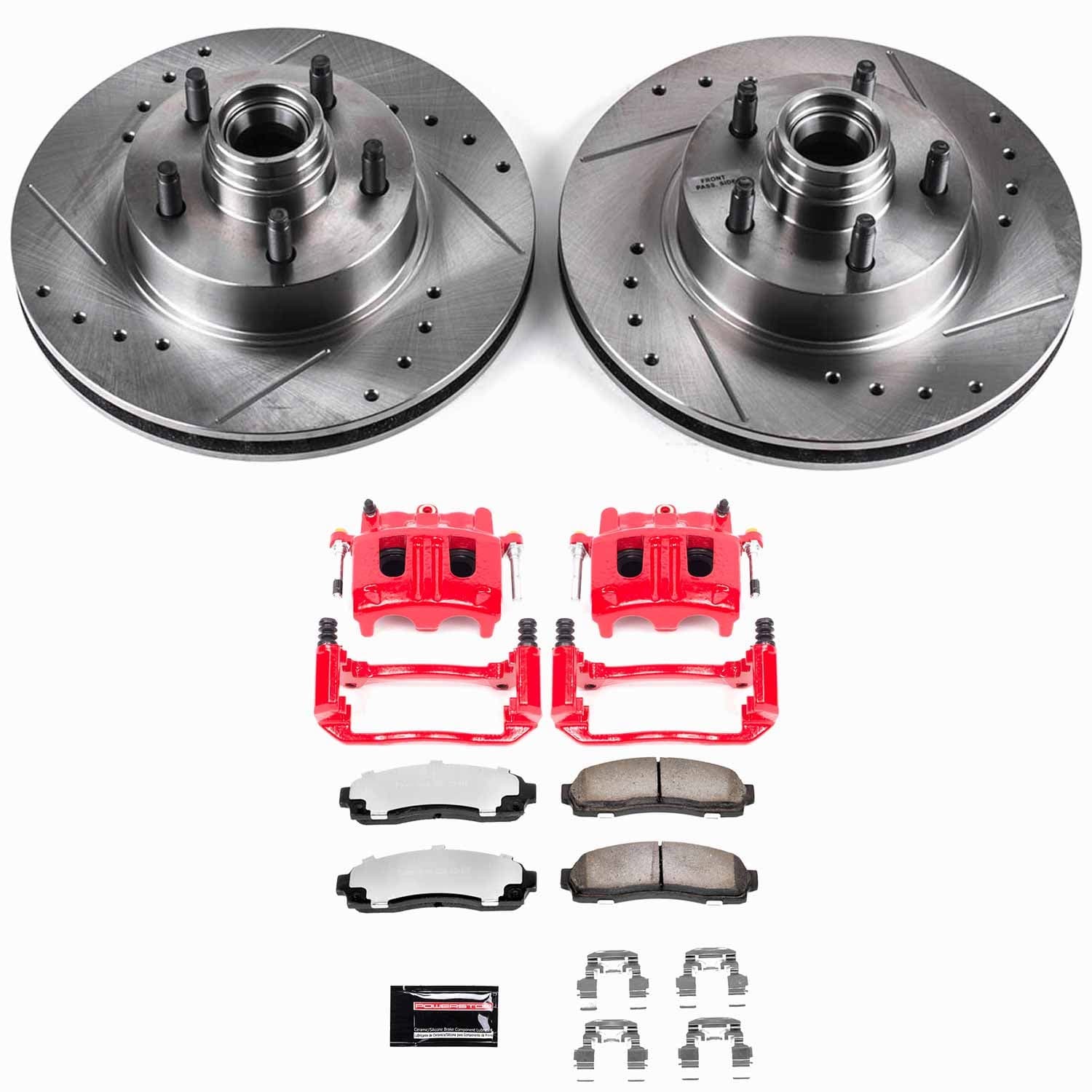 Power Stop - KC1857-36 - Front - Disc Brake Pad/Caliper and Rotor Kit image 1
