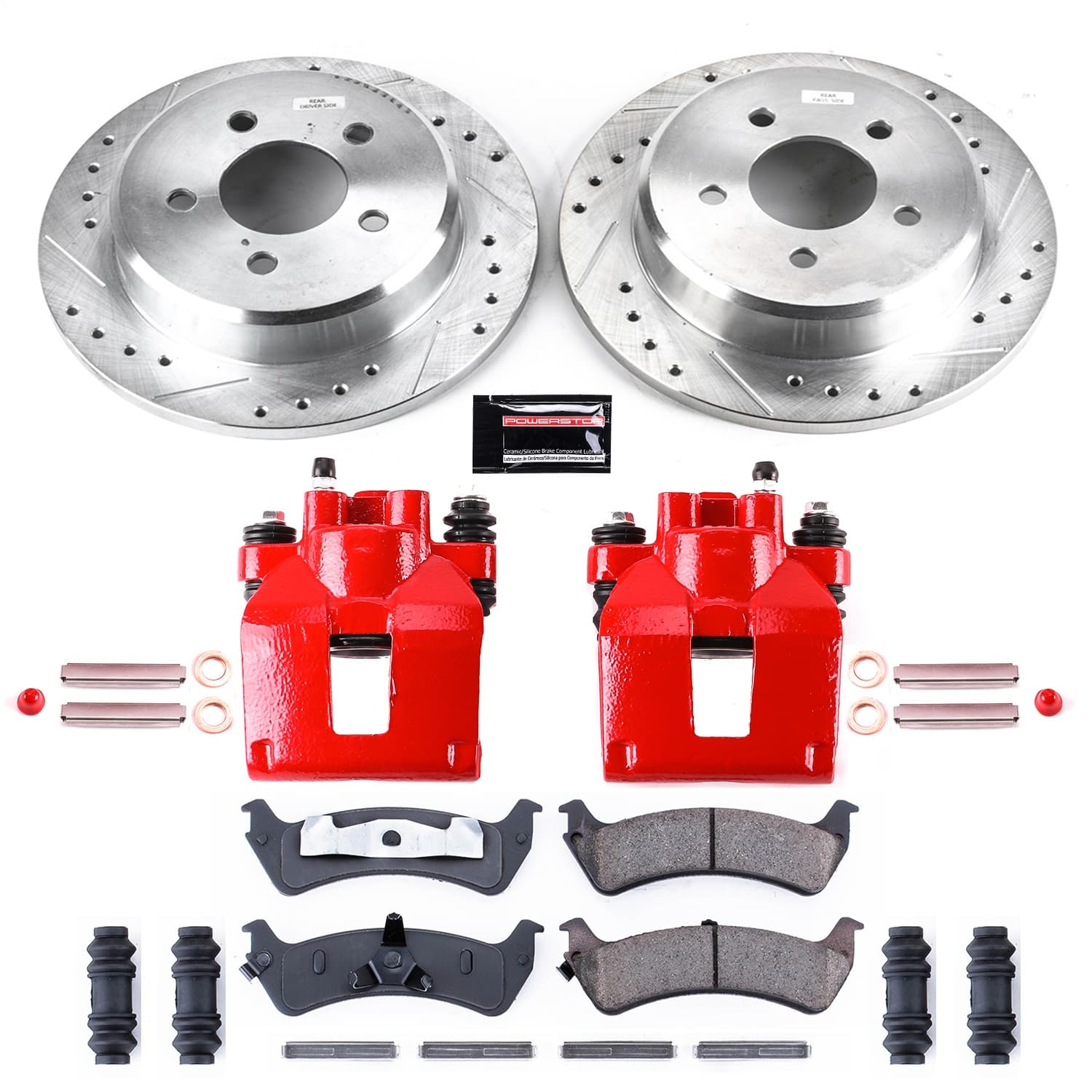 Power Stop - KC1858 - Rear - Disc Brake Pad/Caliper and Rotor Kit image 1