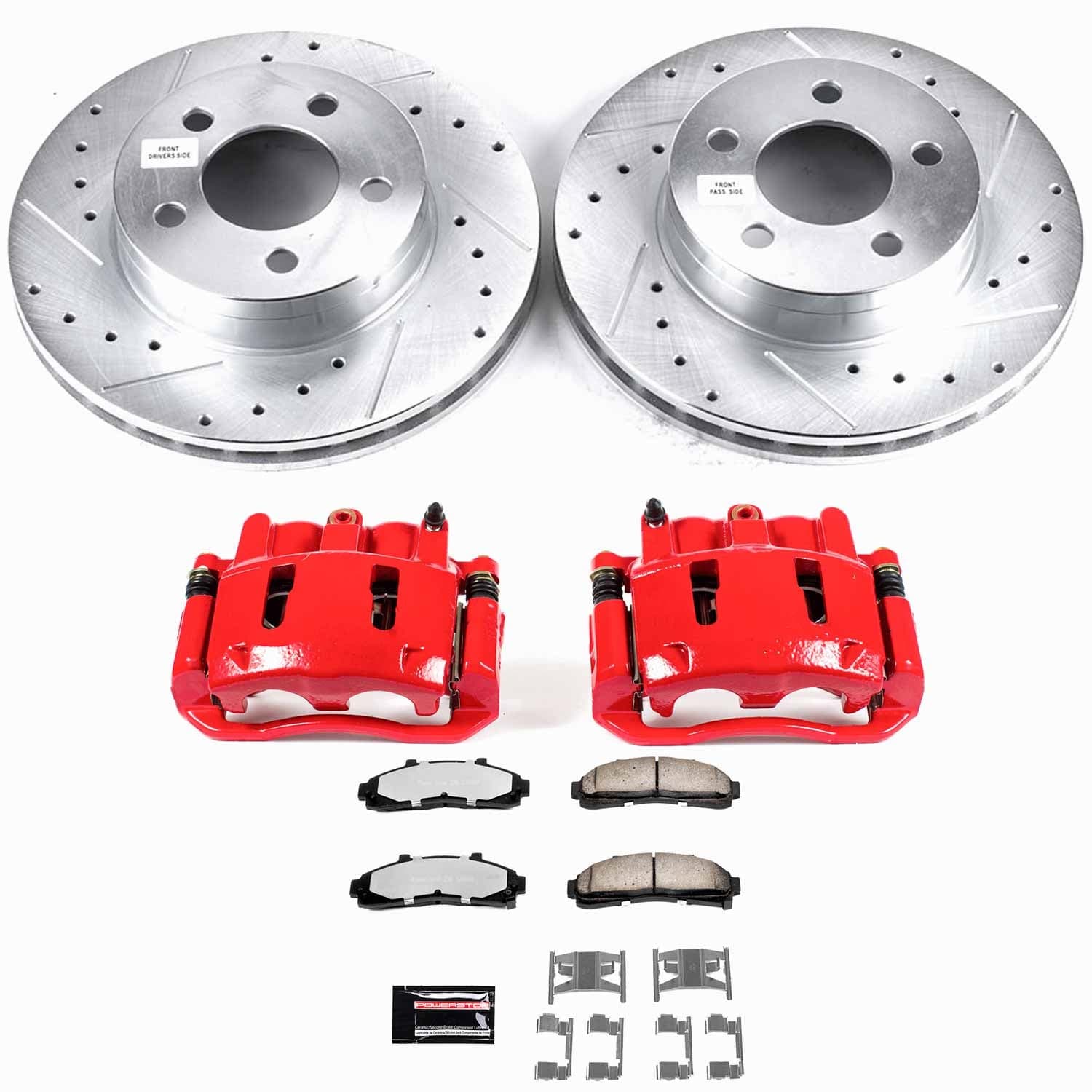 Power Stop - KC1860-36 - Front - Disc Brake Pad/Caliper and Rotor Kit image 1