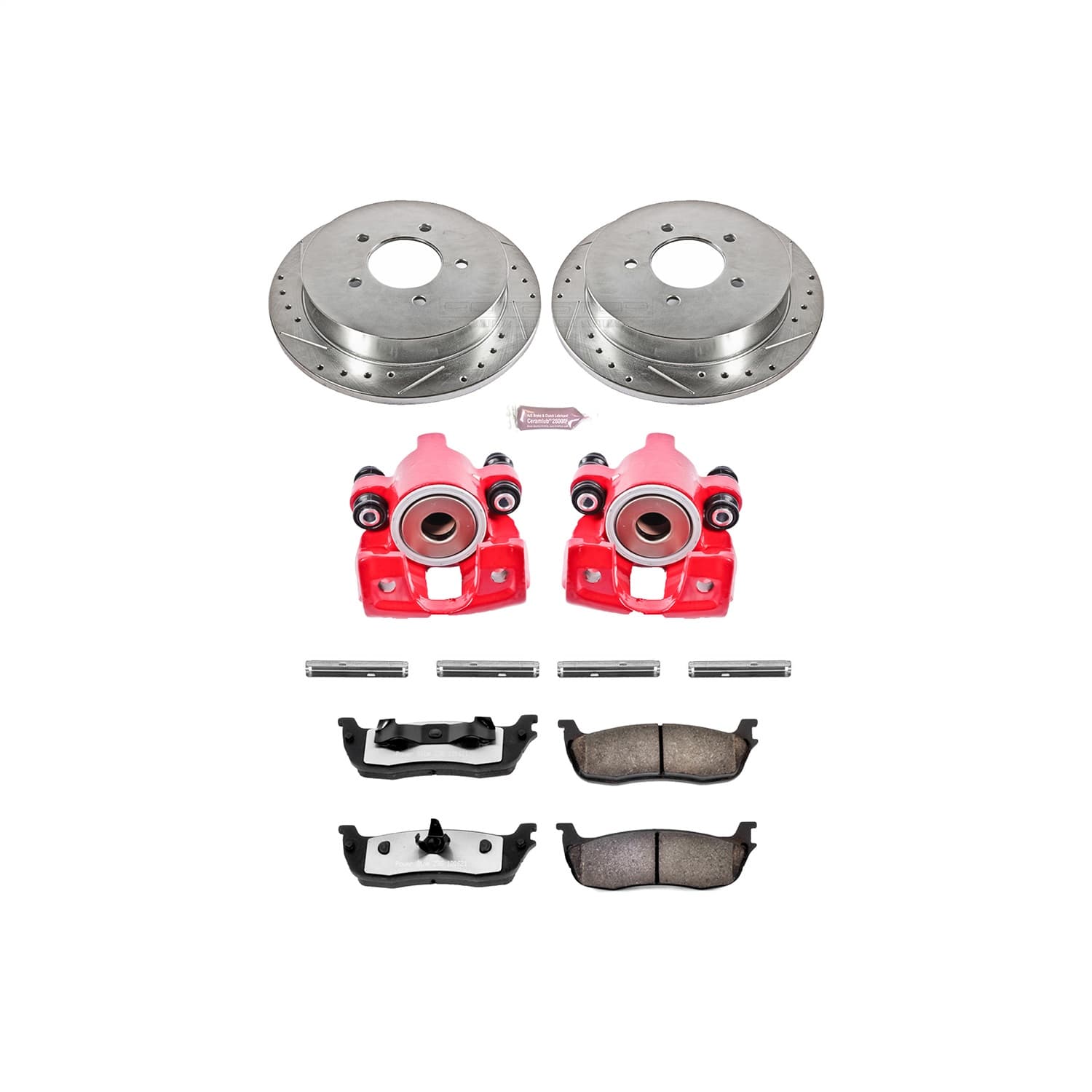 Power Stop - KC1872-36 - Rear - Disc Brake Pad/Caliper and Rotor Kit image 1