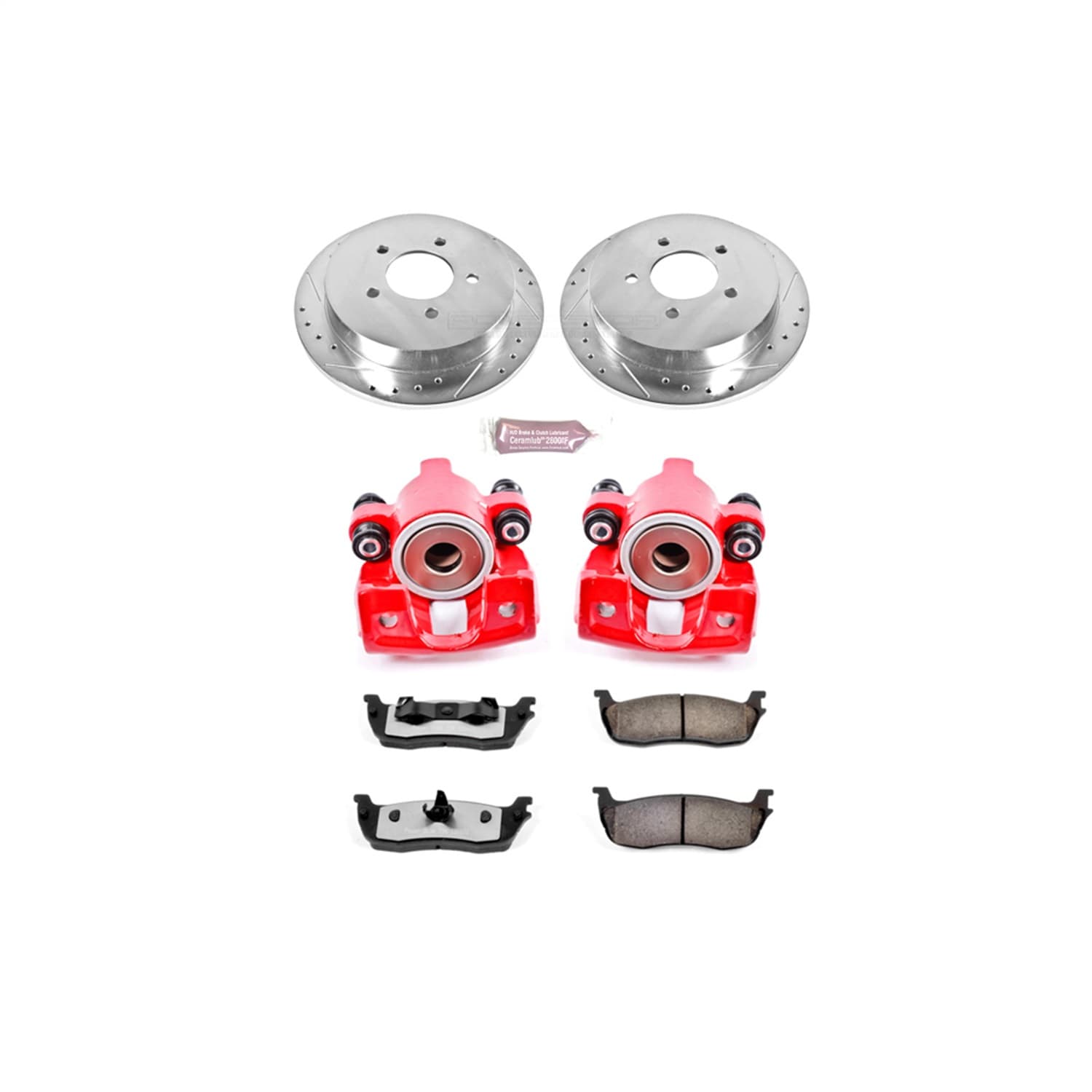 Power Stop - KC1913-36 - Rear - Disc Brake Pad/Caliper and Rotor Kit image 1