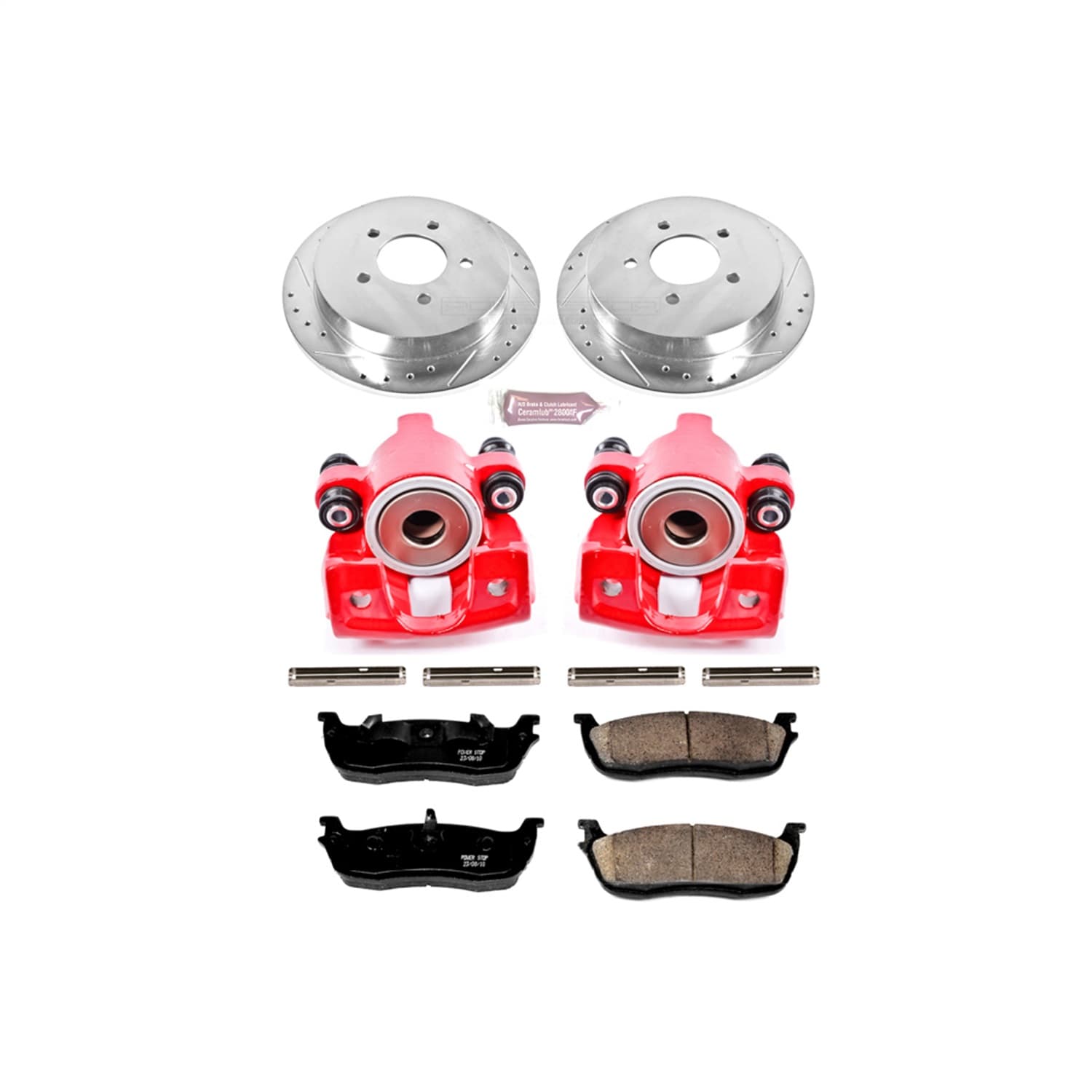 Power Stop - KC1913 - Rear - Disc Brake Pad/Caliper and Rotor Kit image 1