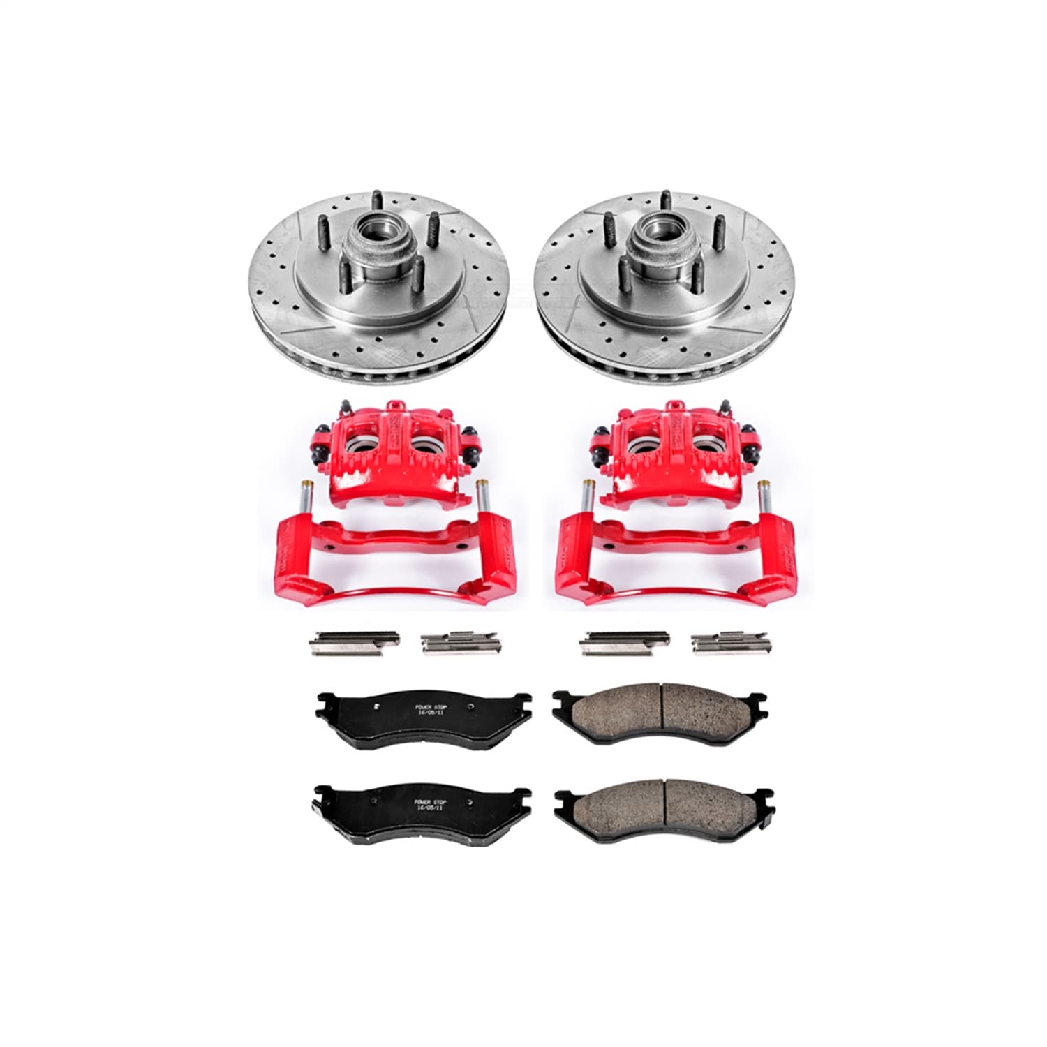 Power Stop - KC1916 - Front - Disc Brake Pad/Caliper and Rotor Kit image 1