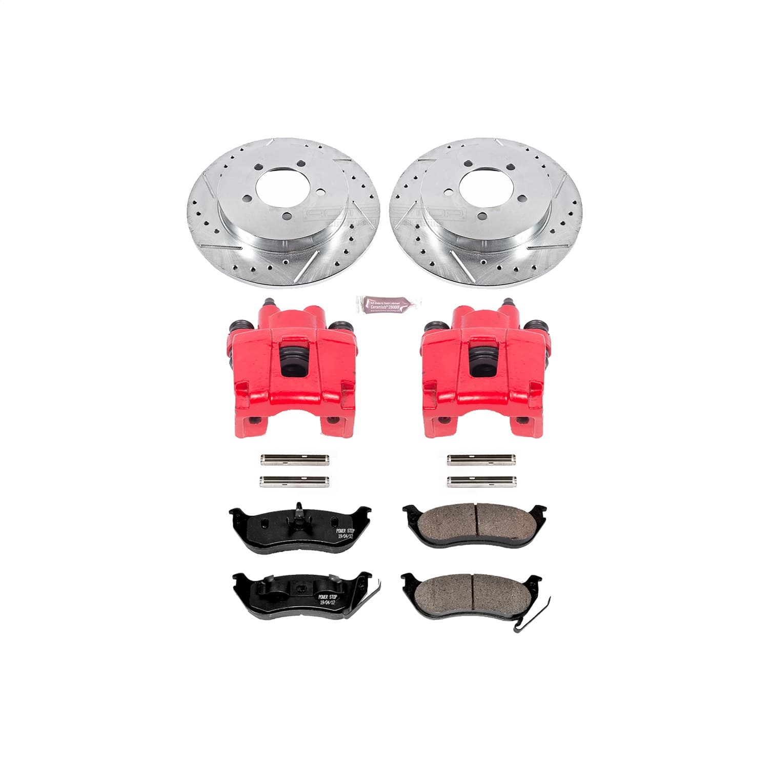 Power Stop - KC1929 - Rear - Disc Brake Pad/Caliper and Rotor Kit image 1
