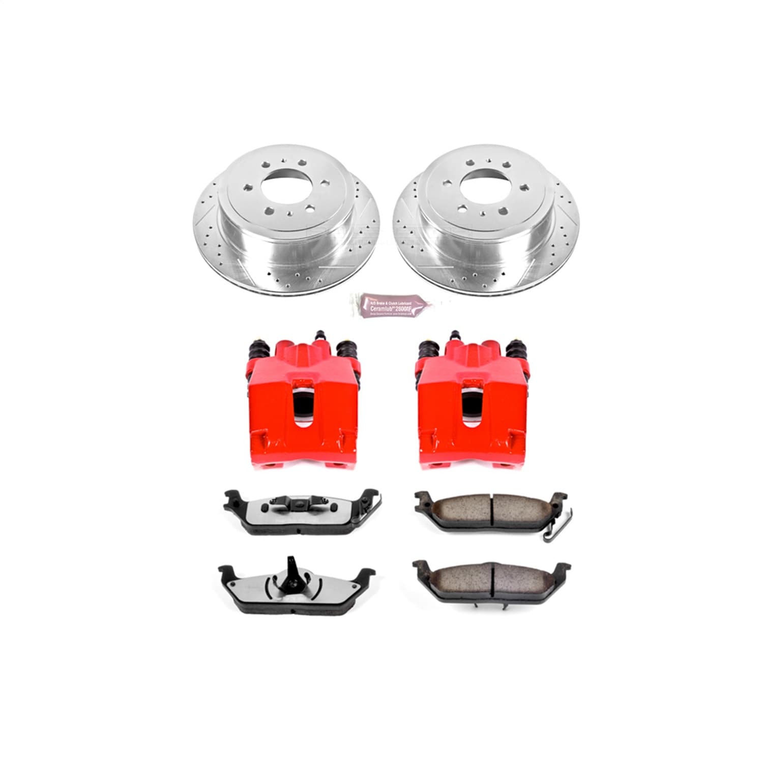 Power Stop - KC1950-36 - Rear - Disc Brake Pad/Caliper and Rotor Kit image 1