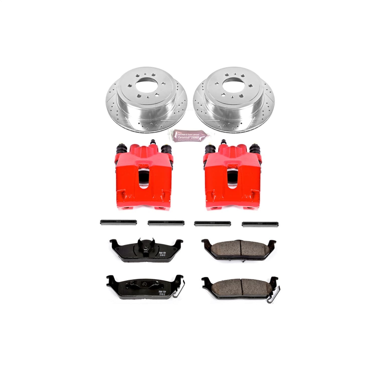 Power Stop - KC1950 - Rear - Disc Brake Pad/Caliper and Rotor Kit image 1