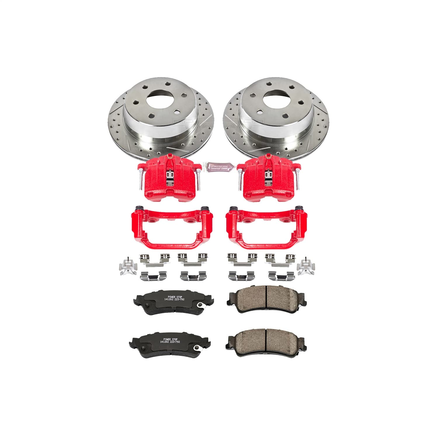 Power Stop - KC2018 - Rear - Disc Brake Pad/Caliper and Rotor Kit image 1