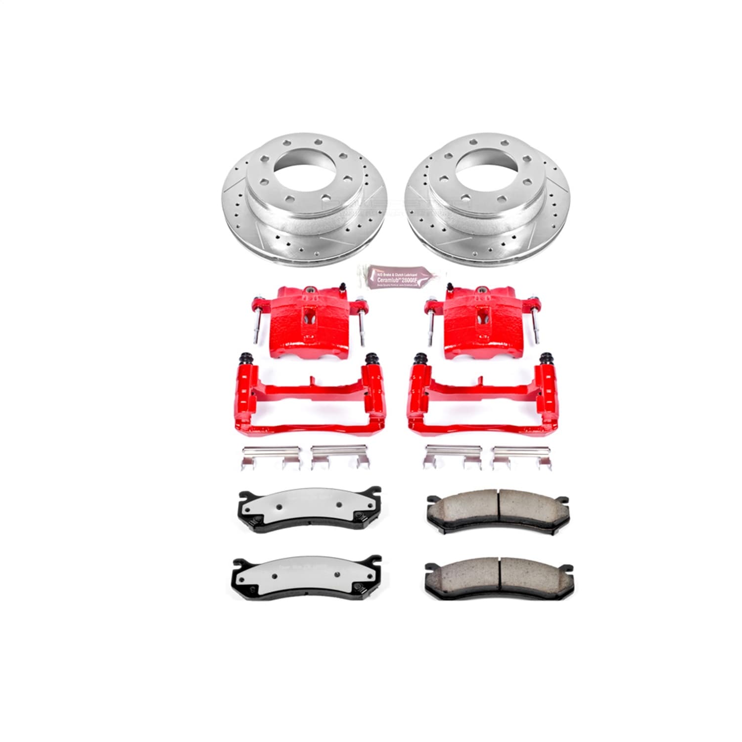 Power Stop - KC2036A-36 - Rear - Disc Brake Pad/Caliper and Rotor Kit image 1