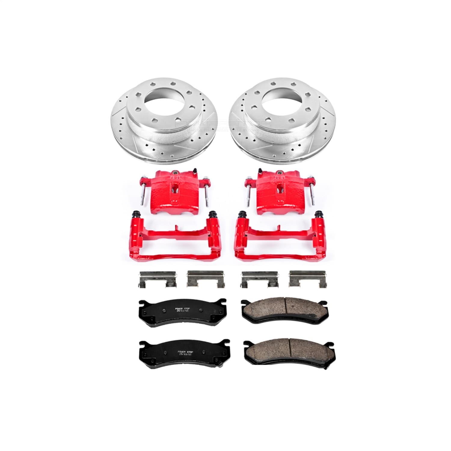Power Stop - KC2036A - Rear - Disc Brake Pad/Caliper and Rotor Kit image 1