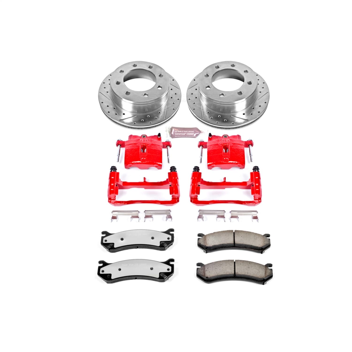 Power Stop - KC2041-36 - Rear - Disc Brake Pad/Caliper and Rotor Kit image 1