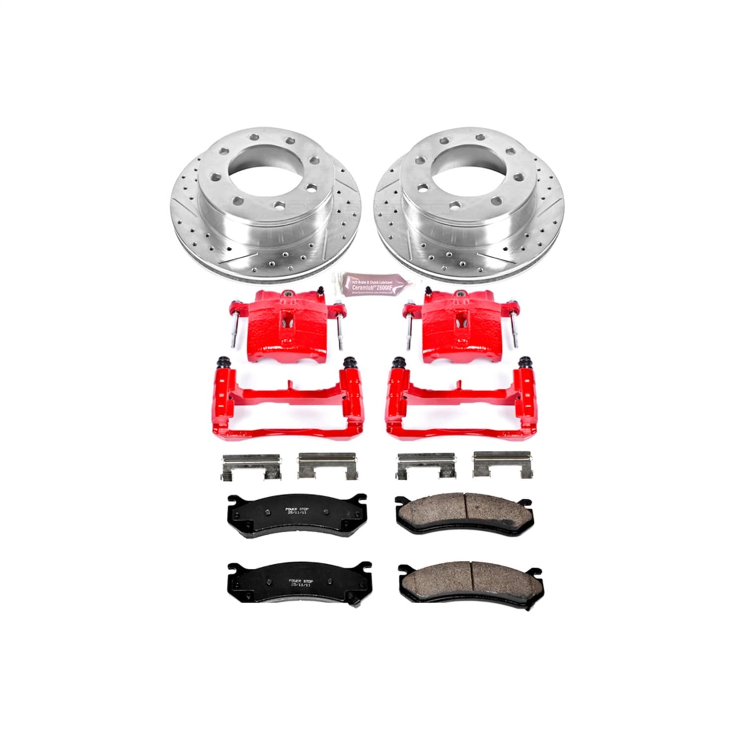 Power Stop - KC2041 - Rear - Disc Brake Pad/Caliper and Rotor Kit image 1
