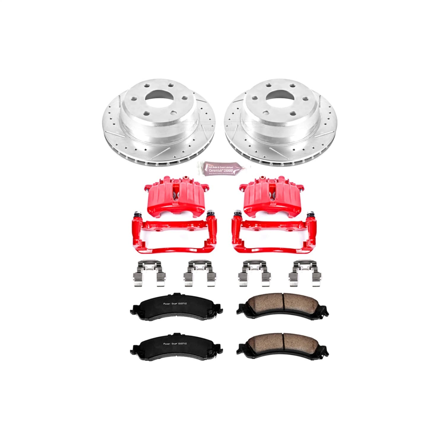 Power Stop - KC2046 - Rear - Disc Brake Pad/Caliper and Rotor Kit image 1