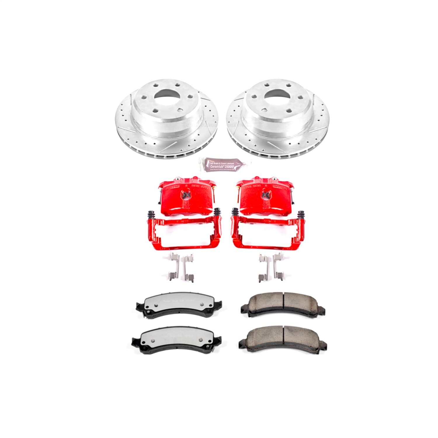Power Stop - KC2047-36 - Rear - Disc Brake Pad/Caliper and Rotor Kit image 1