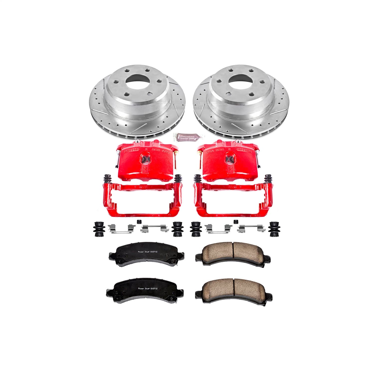 Power Stop - KC2047 - Rear - Disc Brake Pad/Caliper and Rotor Kit image 1