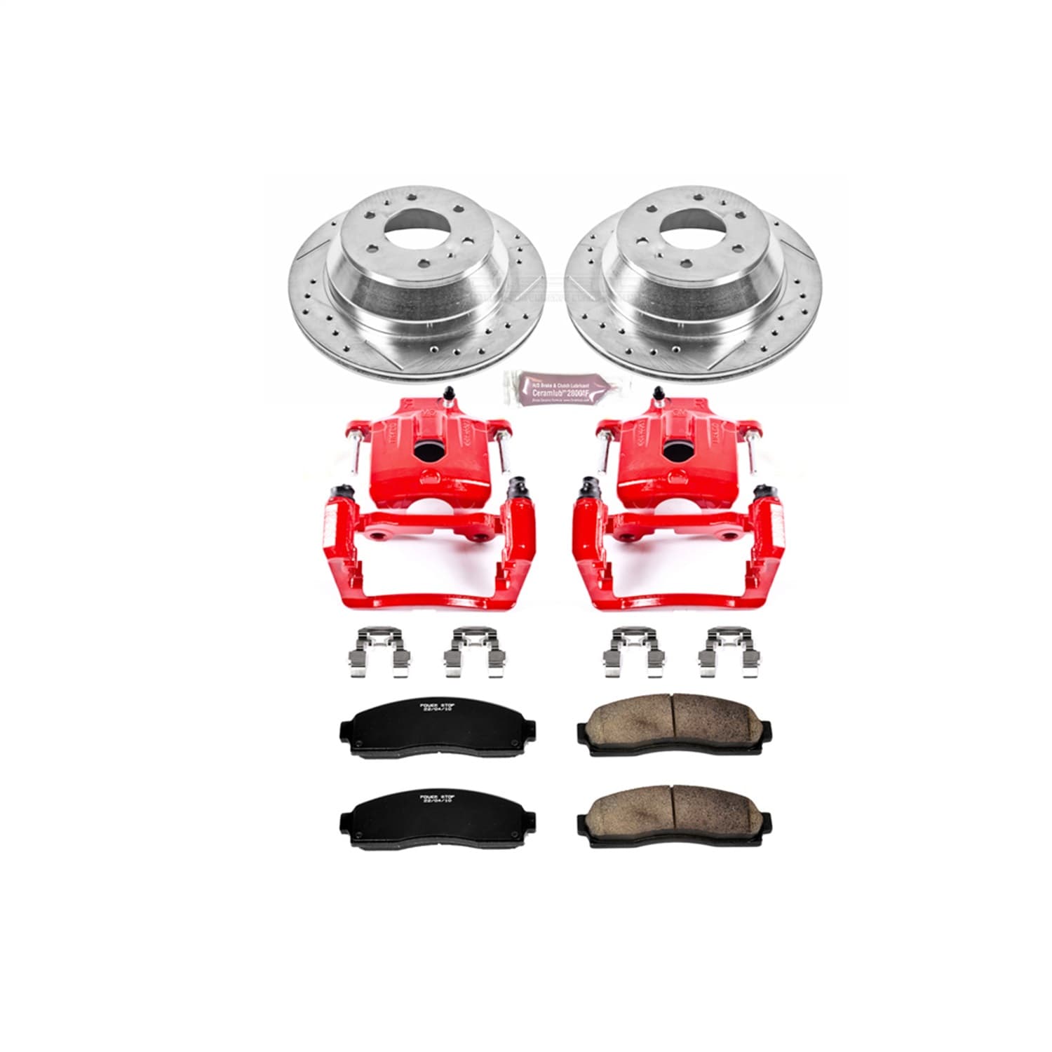 Power Stop - KC2050 - Rear - Disc Brake Pad/Caliper and Rotor Kit image 1