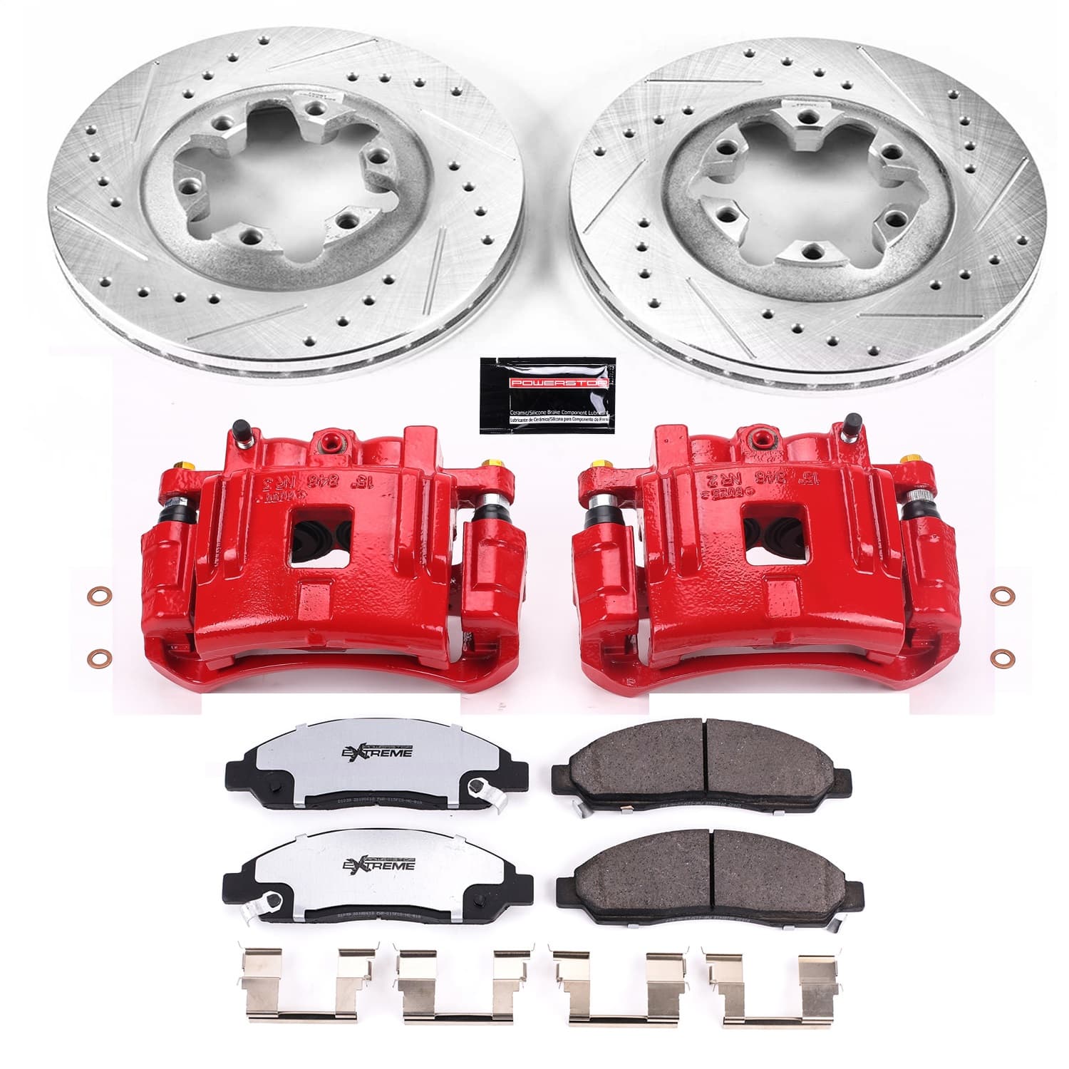 Power Stop - KC2066-36 - Front - Disc Brake Pad/Caliper and Rotor Kit image 1