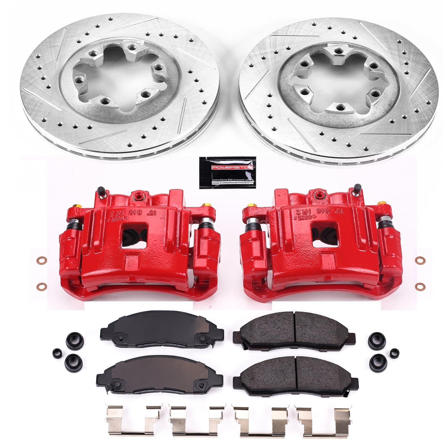 Power Stop - KC2066 - Front - Disc Brake Pad/Caliper and Rotor Kit image 1