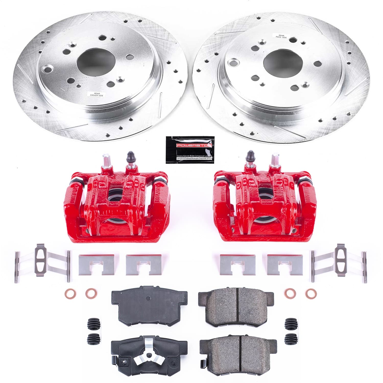 Power Stop - KC206A - Rear - Disc Brake Pad/Caliper and Rotor Kit image 1