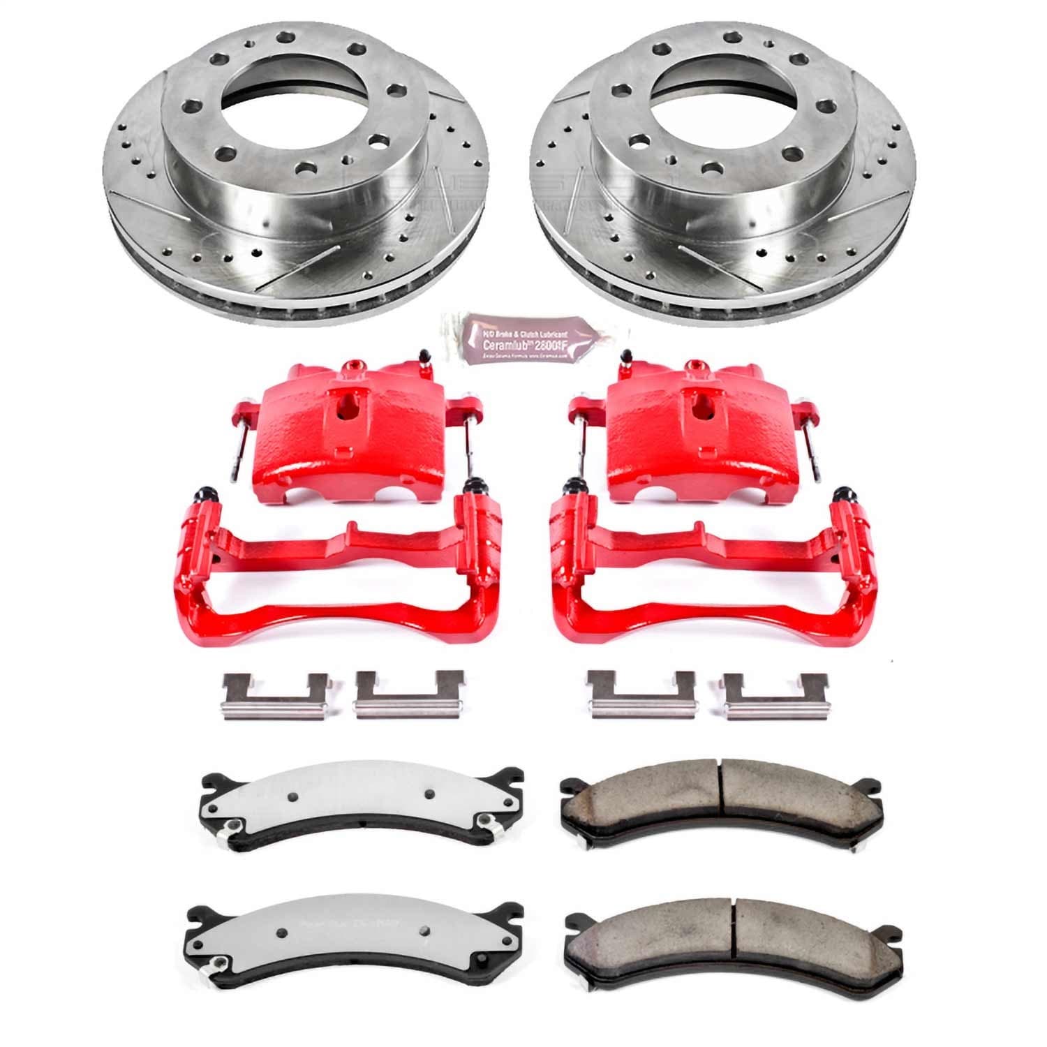 Power Stop - KC2071-36 - Front - Disc Brake Pad/Caliper and Rotor Kit image 1