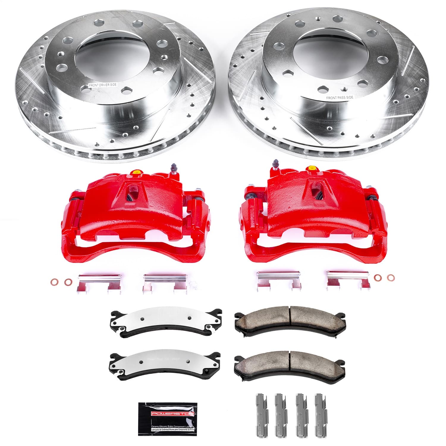 Power Stop - KC2071A-36 - Front - Disc Brake Pad/Caliper and Rotor Kit image 1