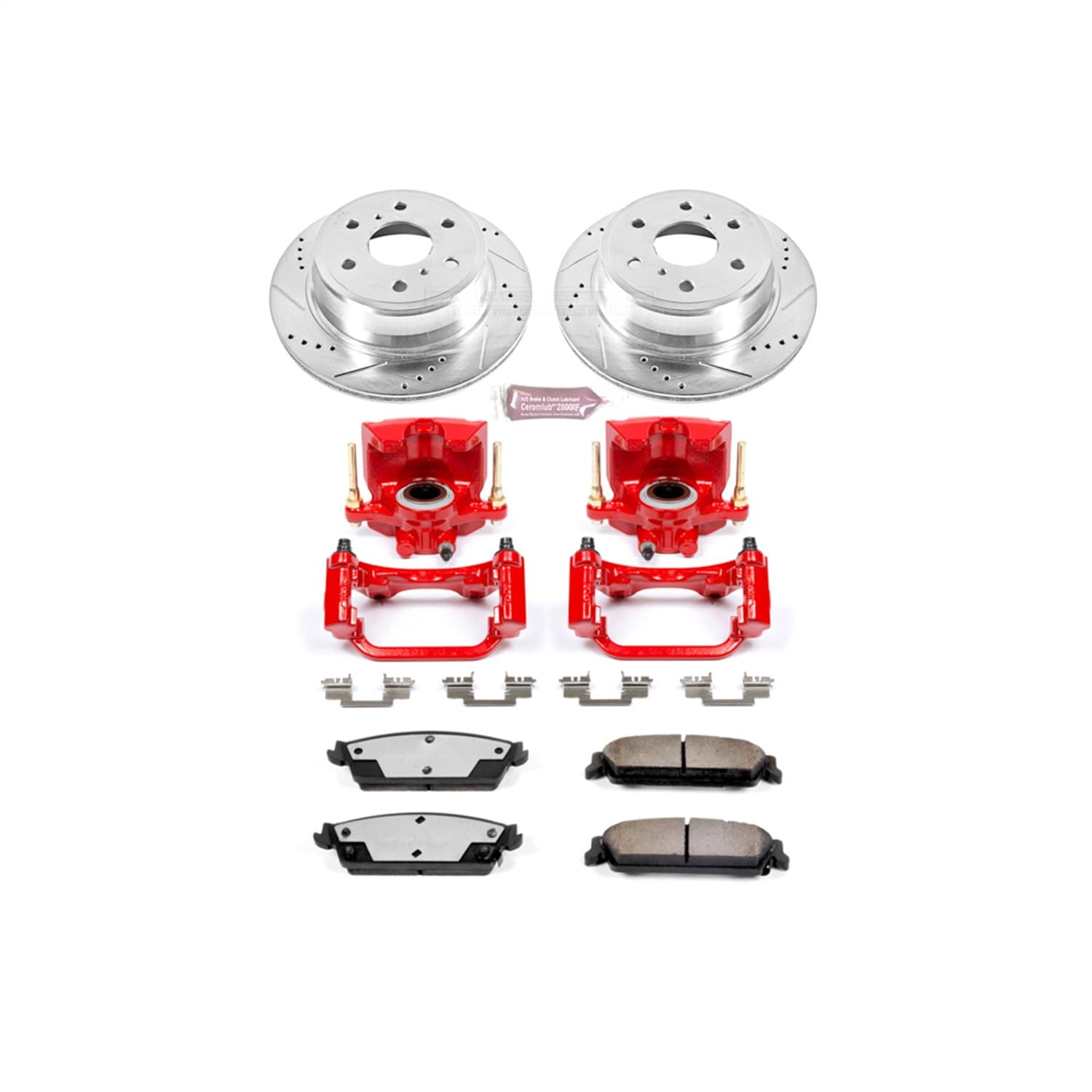 Power Stop - KC2083-36 - Rear - Disc Brake Pad/Caliper and Rotor Kit image 1