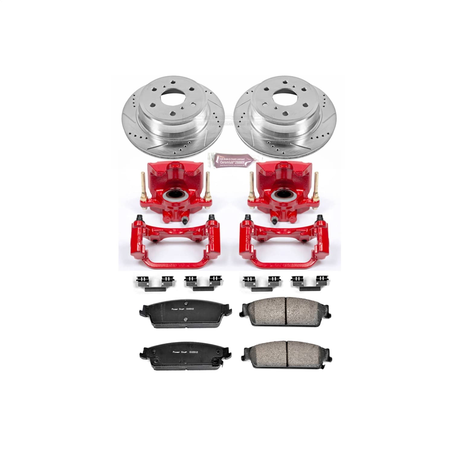 Power Stop - KC2083 - Rear - Disc Brake Pad/Caliper and Rotor Kit image 1