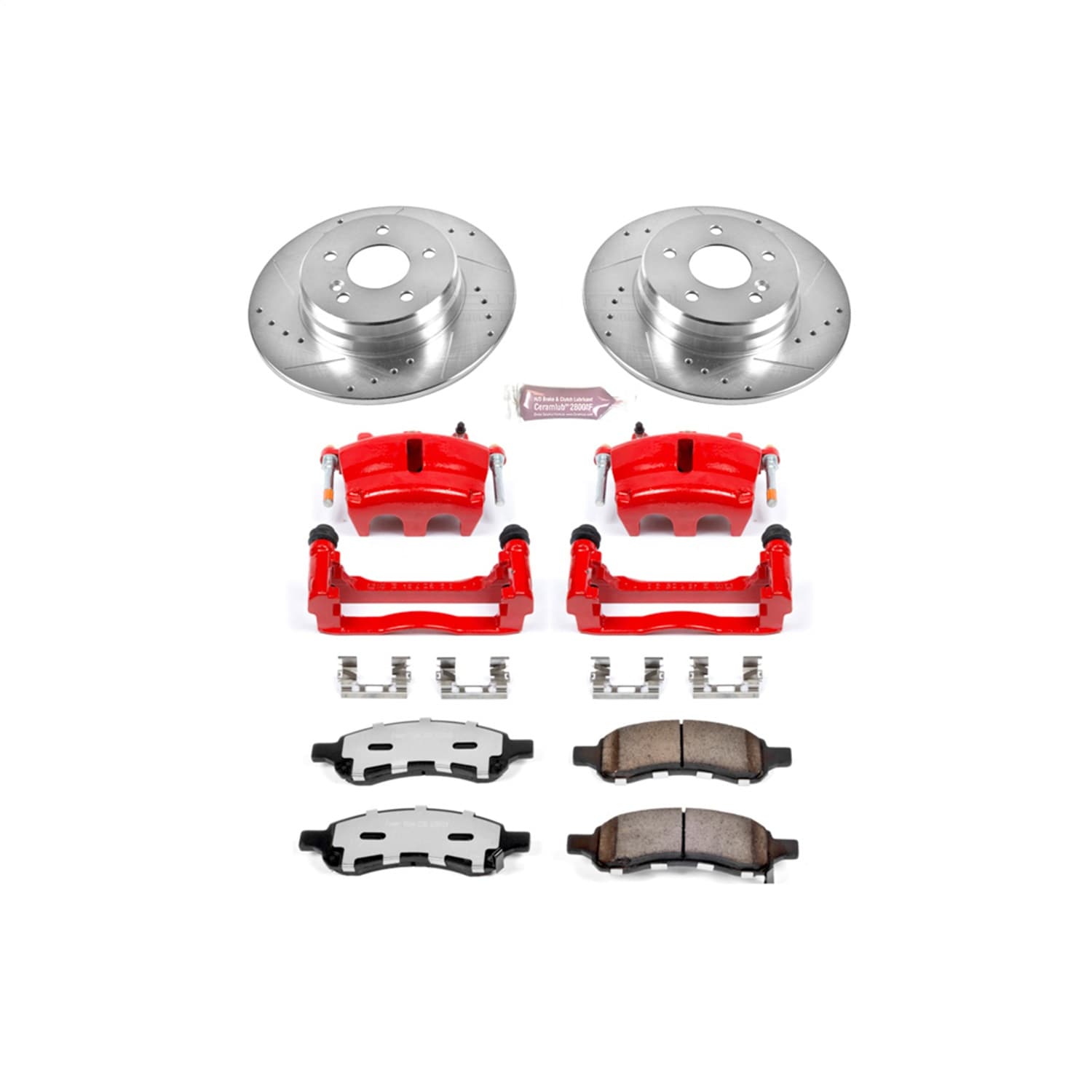 Power Stop - KC2084B-36 - Front - Disc Brake Pad/Caliper and Rotor Kit image 1