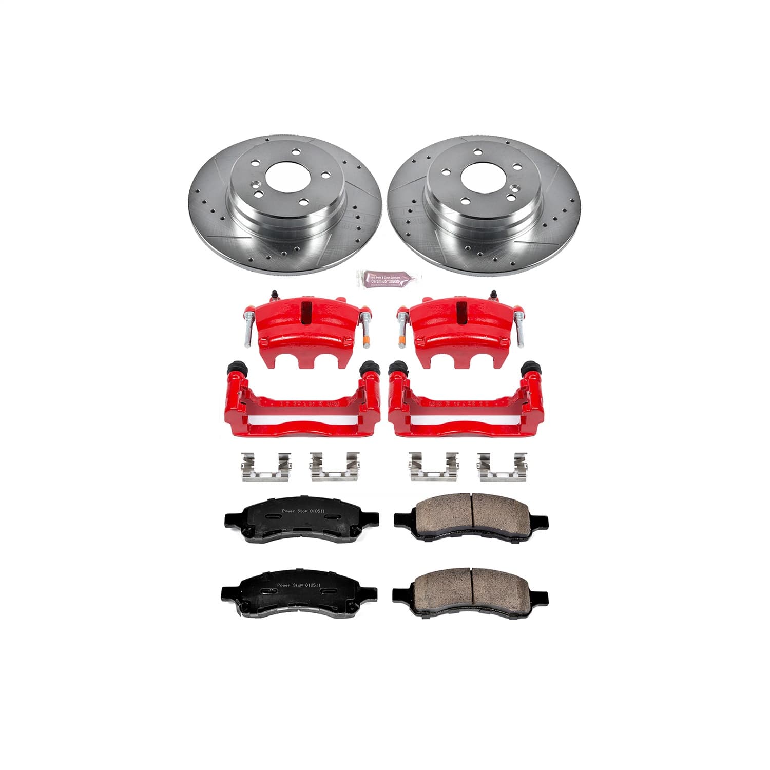 Power Stop - KC2084B - Front - Disc Brake Pad/Caliper and Rotor Kit image 1