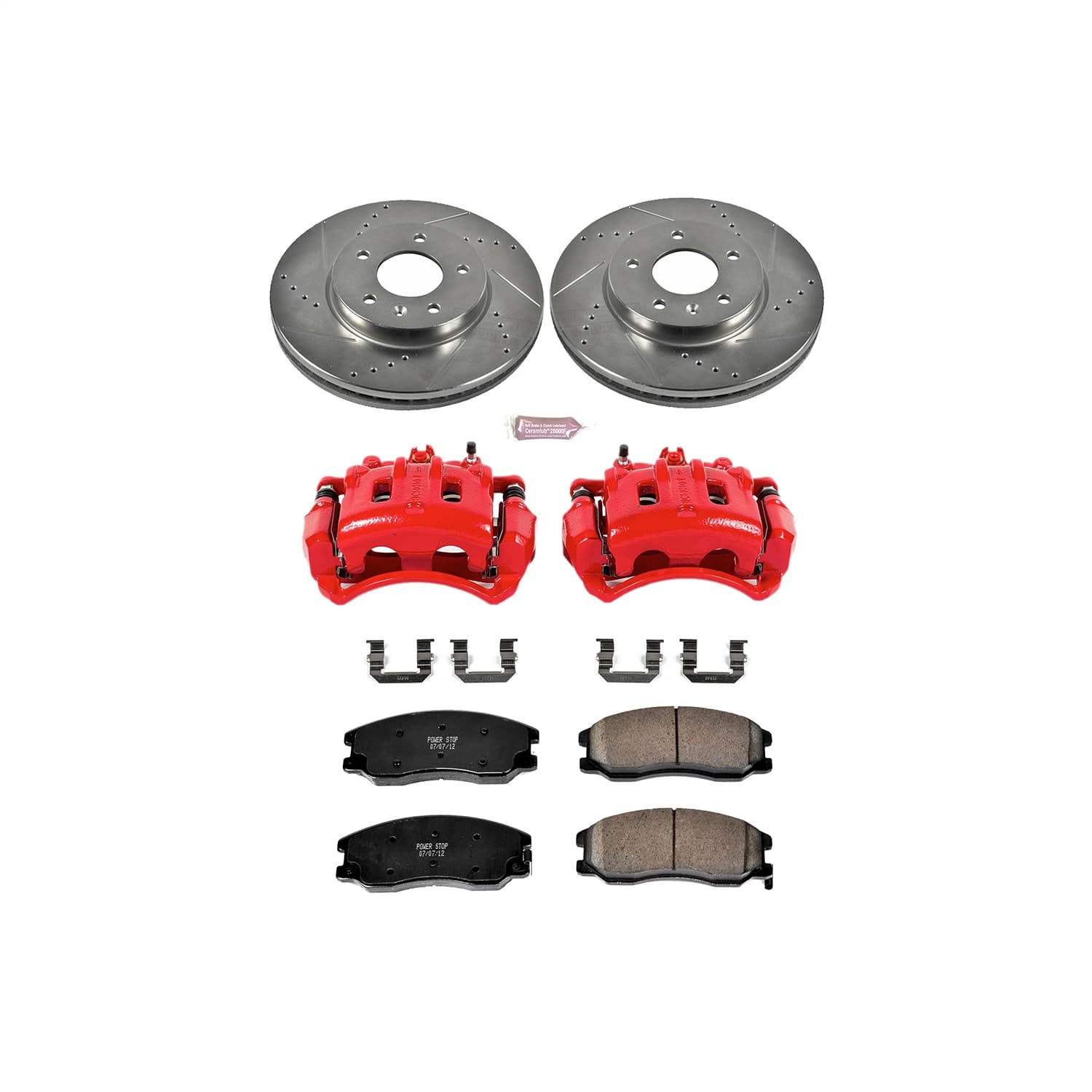Power Stop - KC2090 - Front - Disc Brake Pad/Caliper and Rotor Kit image 1