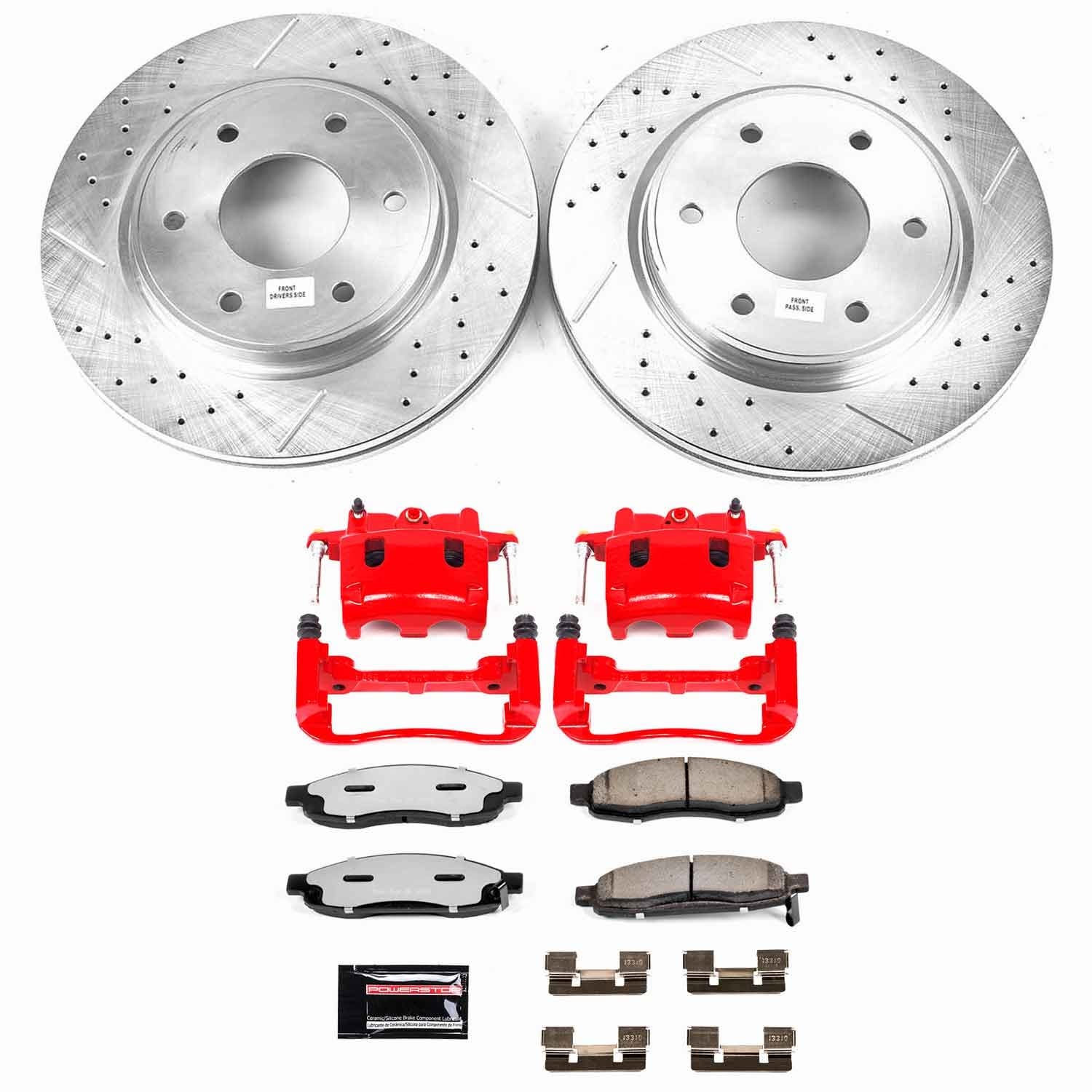 Power Stop - KC211-36 - Front - Disc Brake Pad/Caliper and Rotor Kit image 1