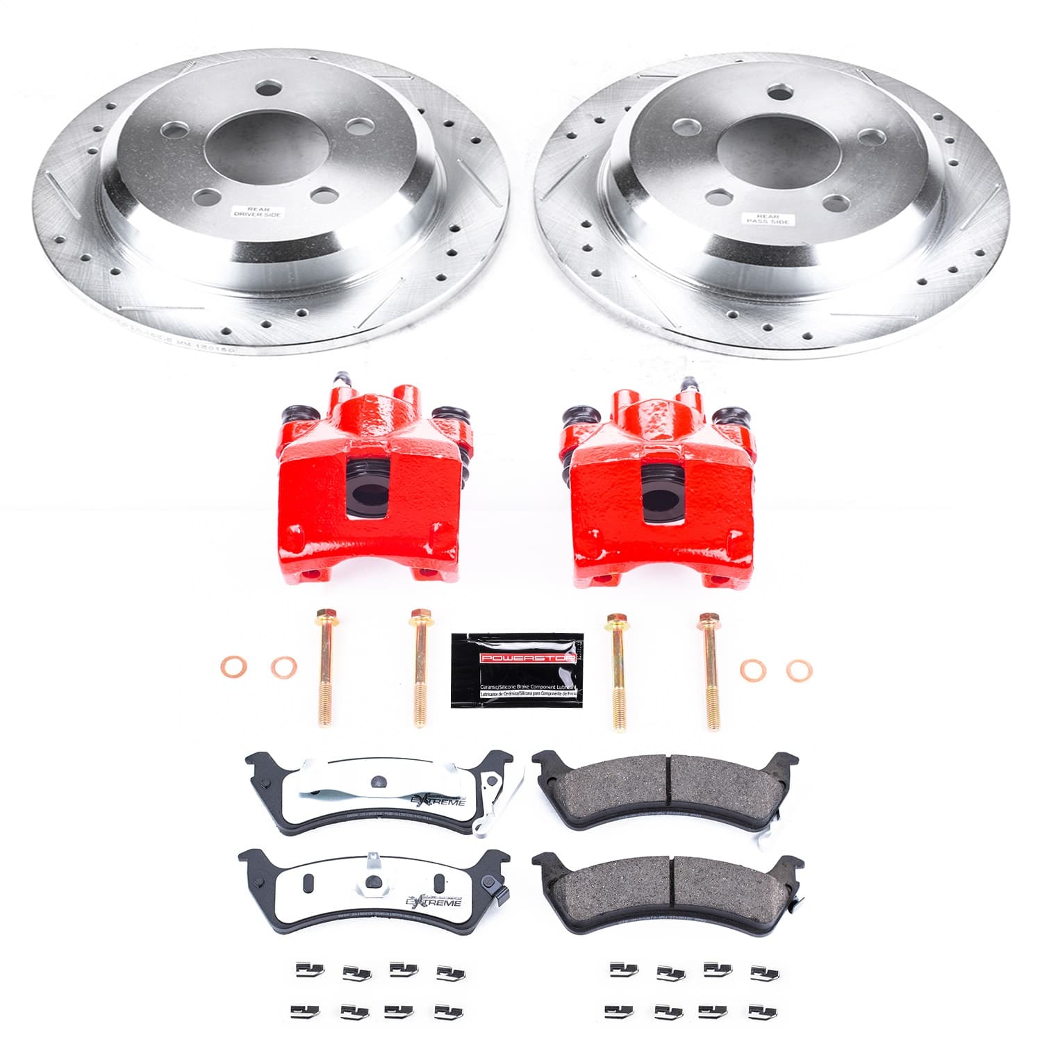 Power Stop - KC2131-36 - Rear - Disc Brake Pad/Caliper and Rotor Kit image 1