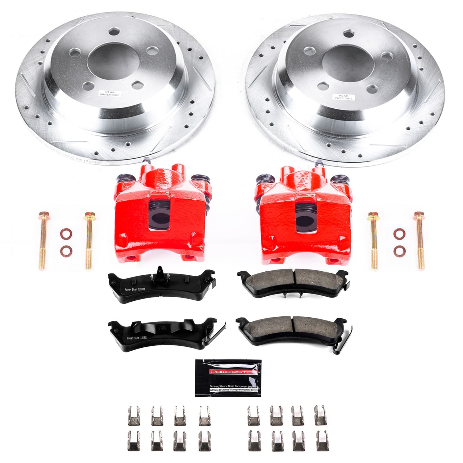 Power Stop - KC2131 - Rear - Disc Brake Pad/Caliper and Rotor Kit image 1