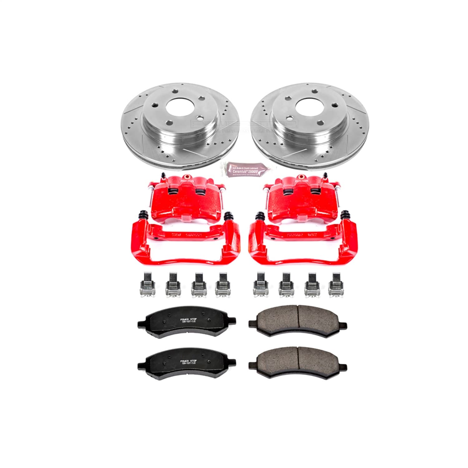 Power Stop - KC2163 - Front - Disc Brake Pad/Caliper and Rotor Kit image 1