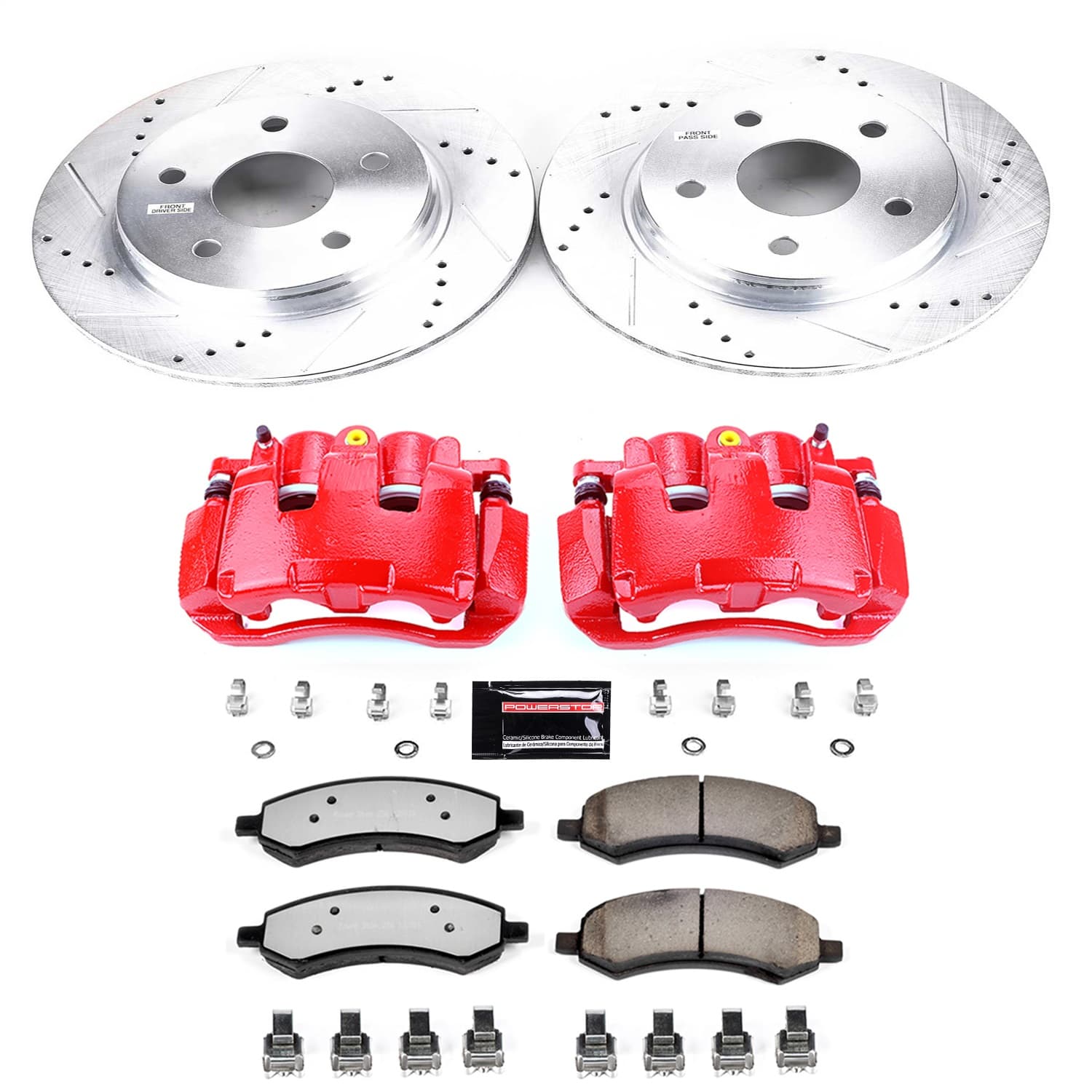 Power Stop - KC2163A-36 - Front - Disc Brake Pad/Caliper and Rotor Kit image 1