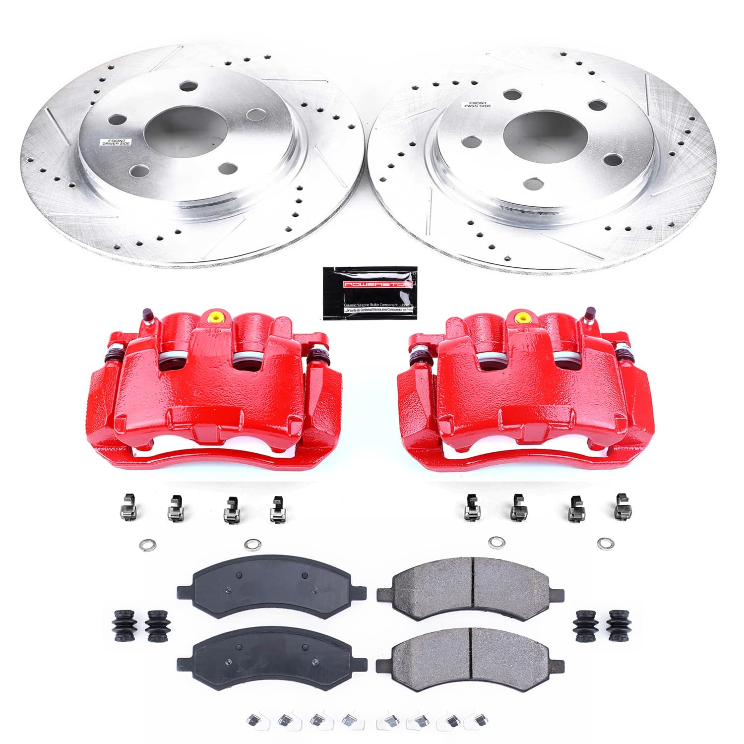 Power Stop - KC2163A - Front - Disc Brake Pad/Caliper and Rotor Kit image 1