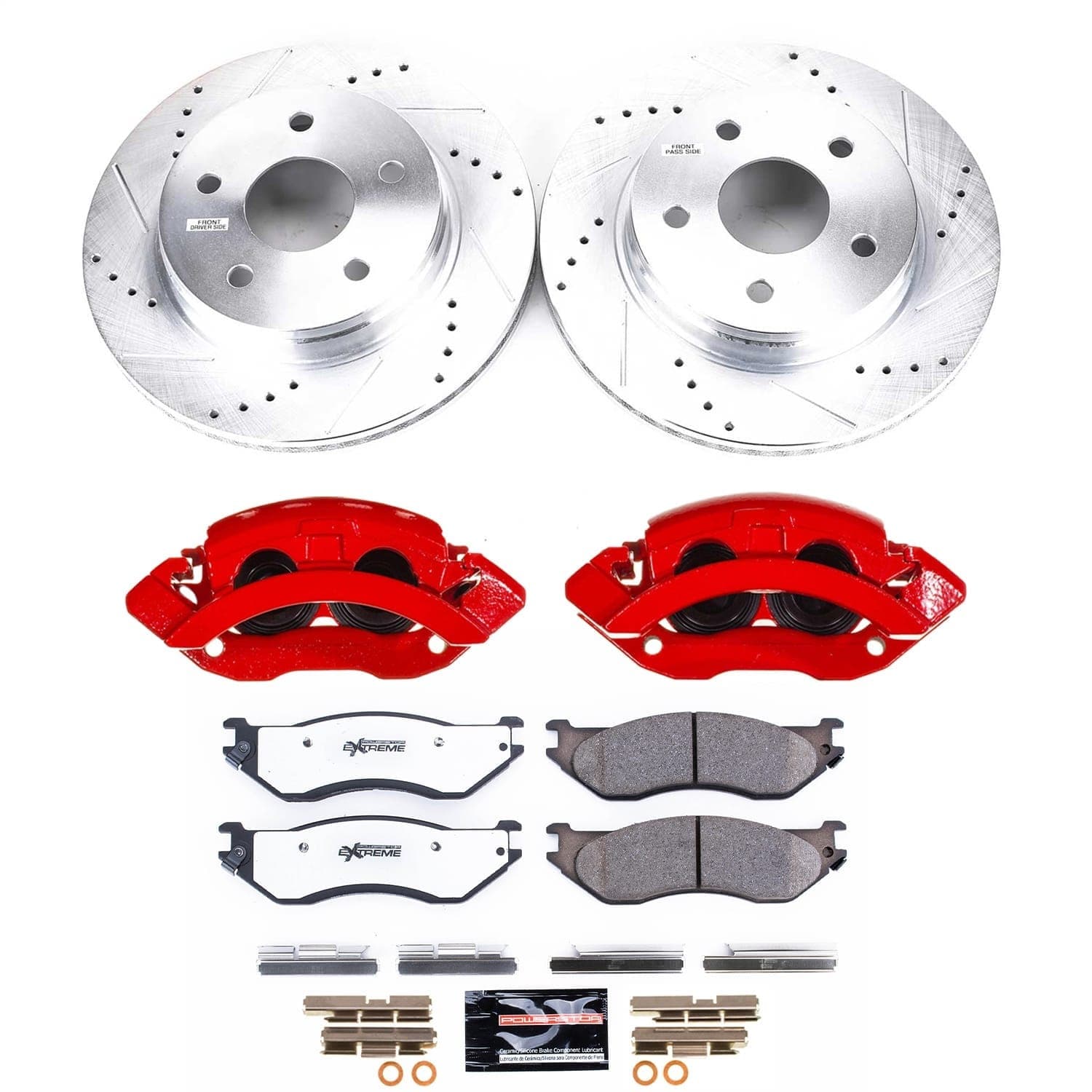 Power Stop - KC2165A-36 - Front - Disc Brake Pad/Caliper and Rotor Kit image 1