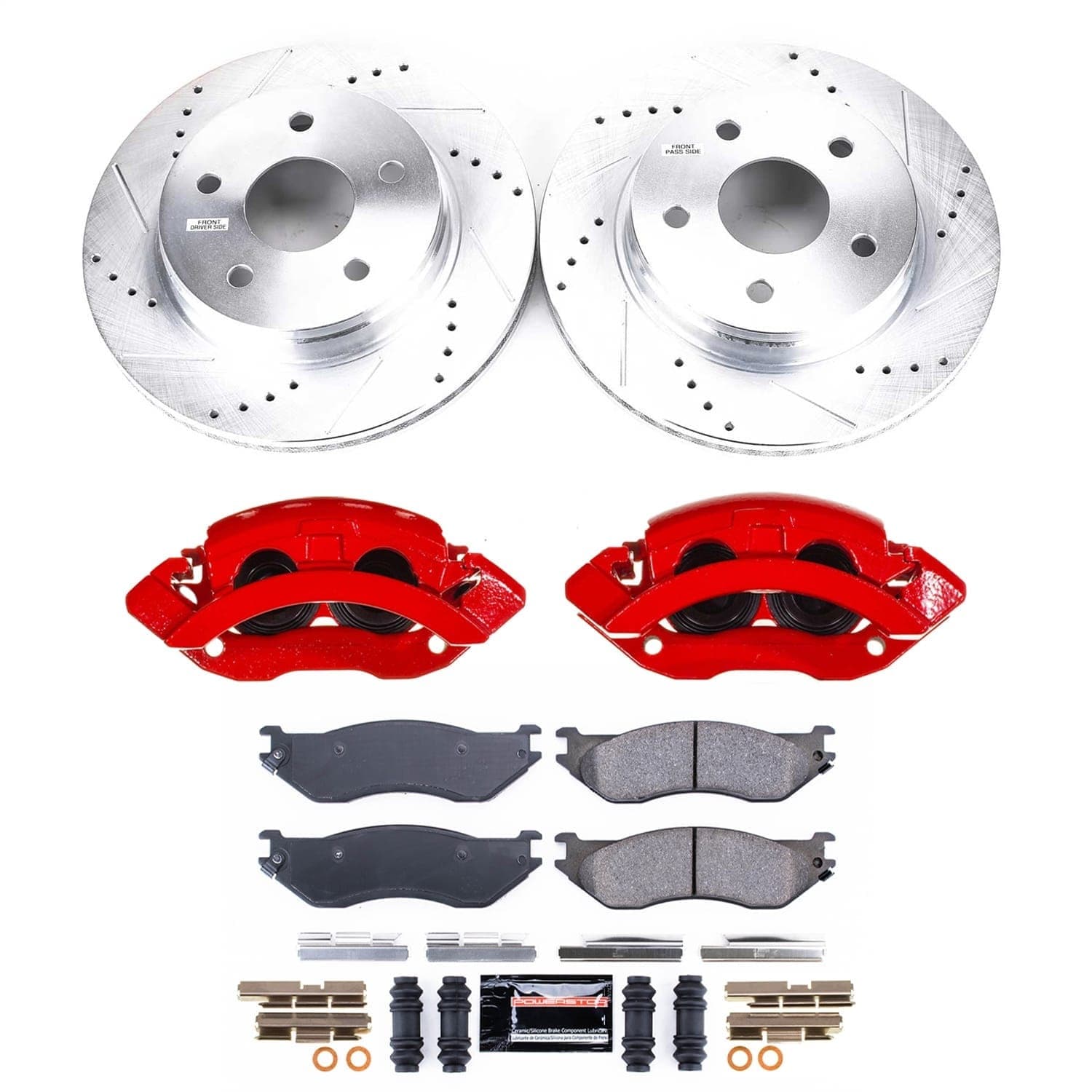 Power Stop - KC2165A - Front - Disc Brake Pad/Caliper and Rotor Kit image 1