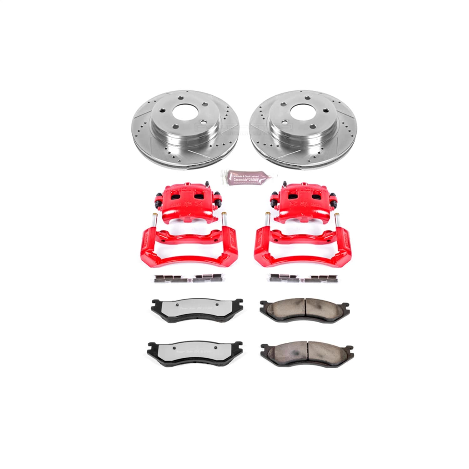 Power Stop - KC2167-36 - Front - Disc Brake Pad/Caliper and Rotor Kit image 1