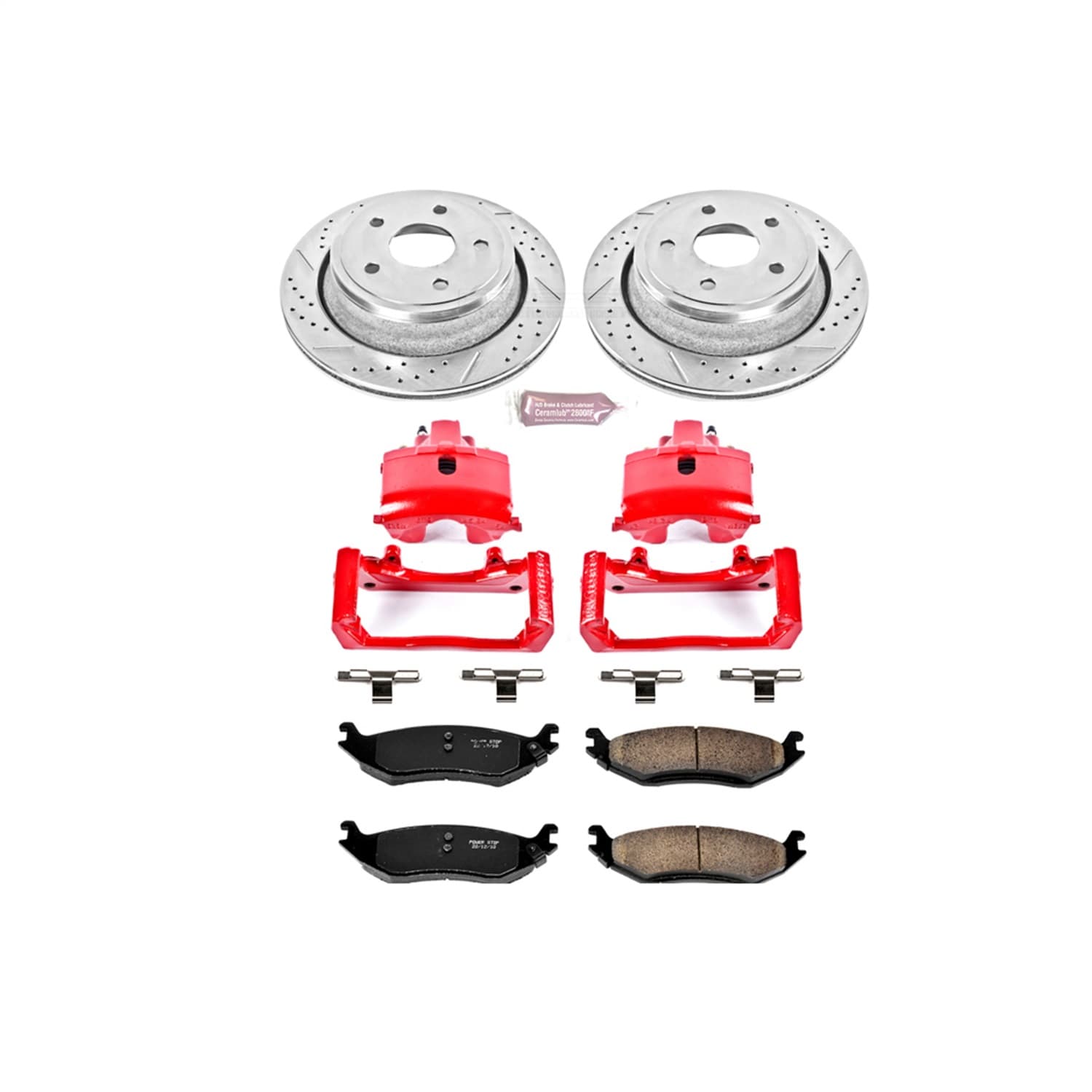 Power Stop - KC2172 - Rear - Disc Brake Pad/Caliper and Rotor Kit image 1