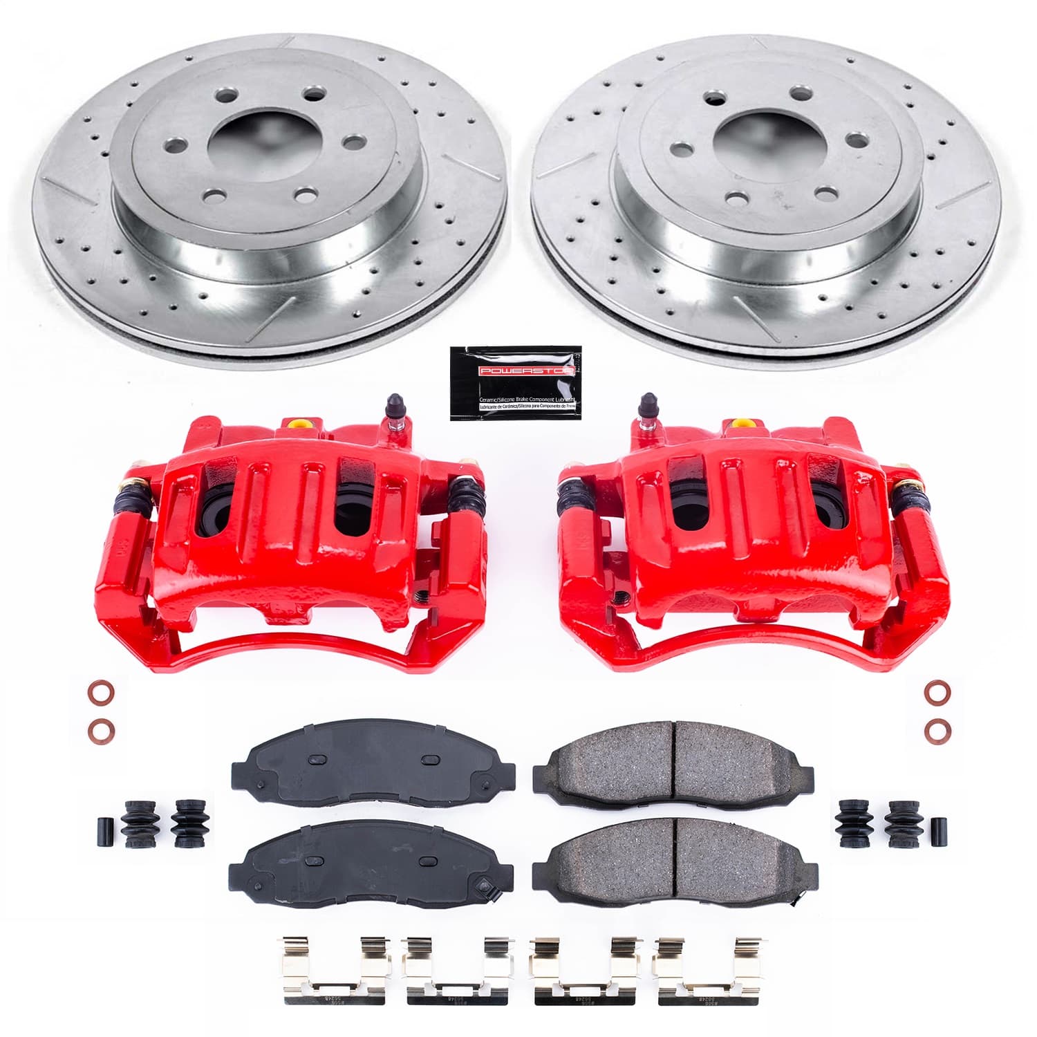 Power Stop - KC2187 - Front - Disc Brake Pad/Caliper and Rotor Kit image 1
