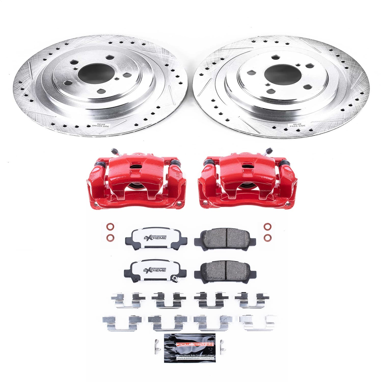 Power Stop - KC219-26 - Rear - Disc Brake Pad/Caliper and Rotor Kit image 1