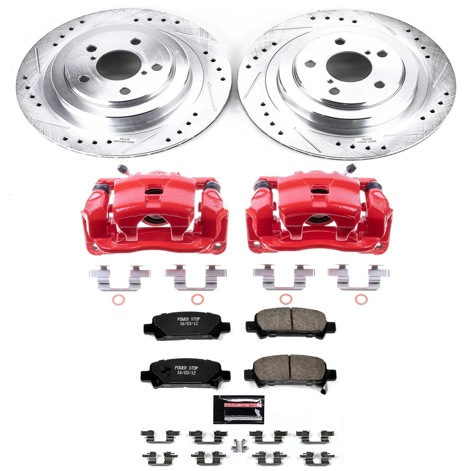 Power Stop - KC219 - Rear - Disc Brake Pad/Caliper and Rotor Kit image 1