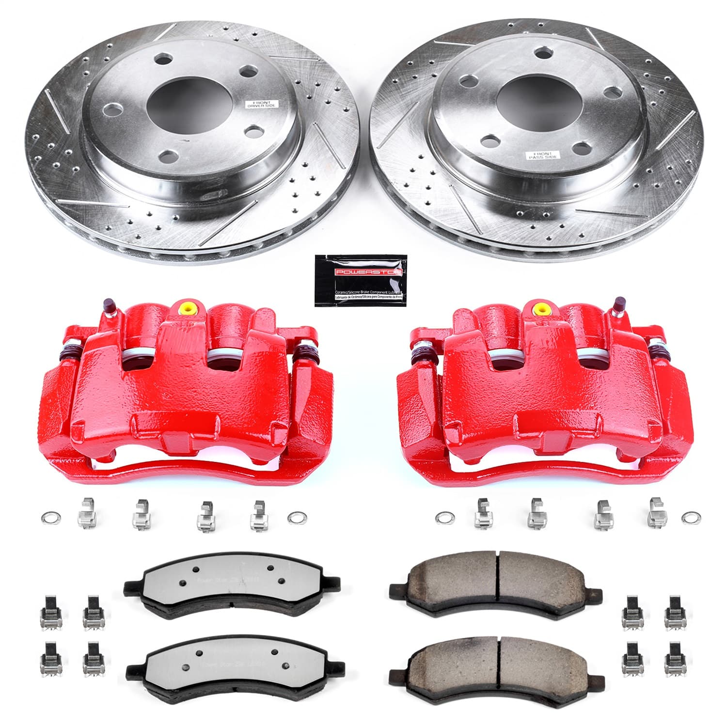 Power Stop - KC2193A-36 - Front - Disc Brake Pad/Caliper and Rotor Kit image 1