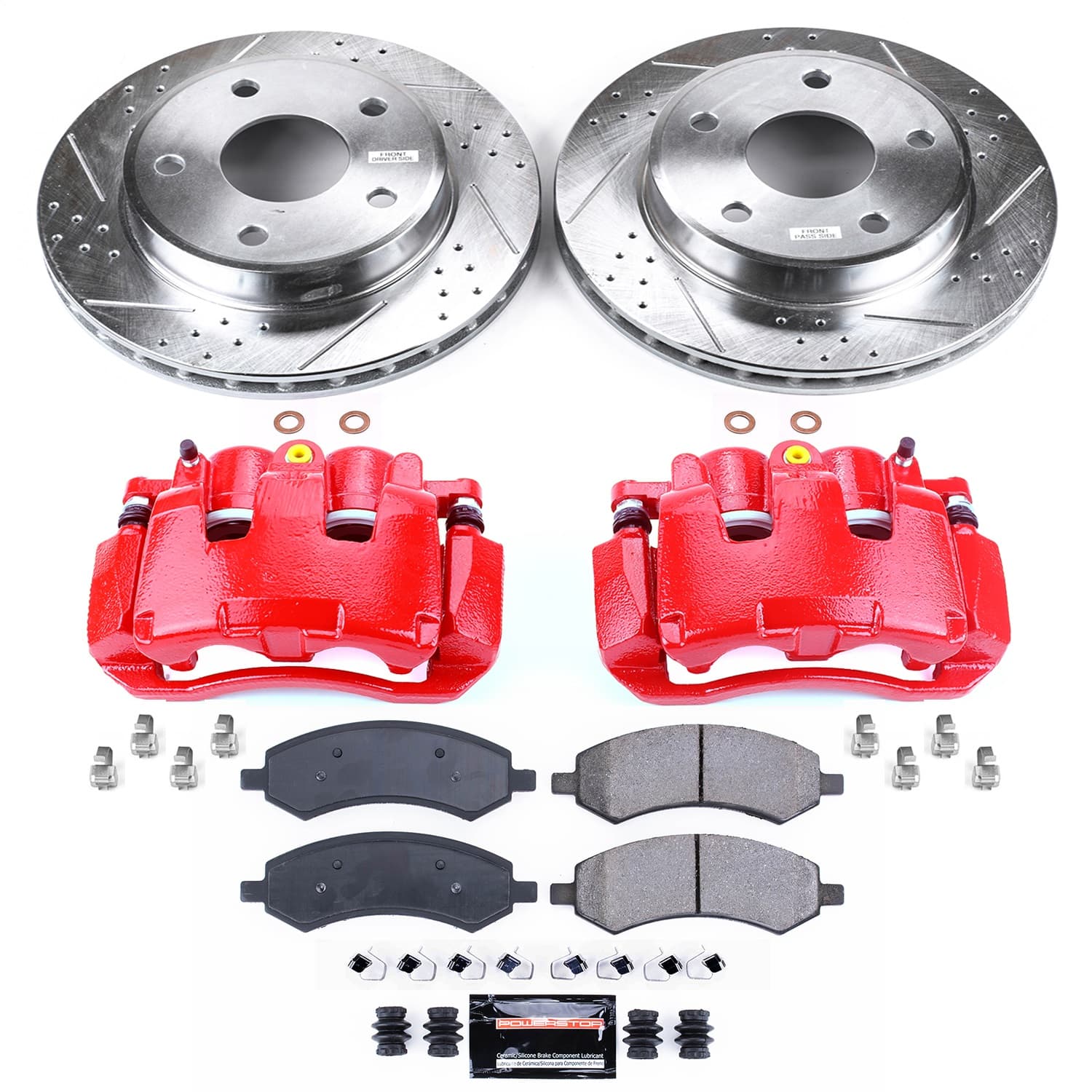 Power Stop - KC2193A - Front - Disc Brake Pad/Caliper and Rotor Kit image 1