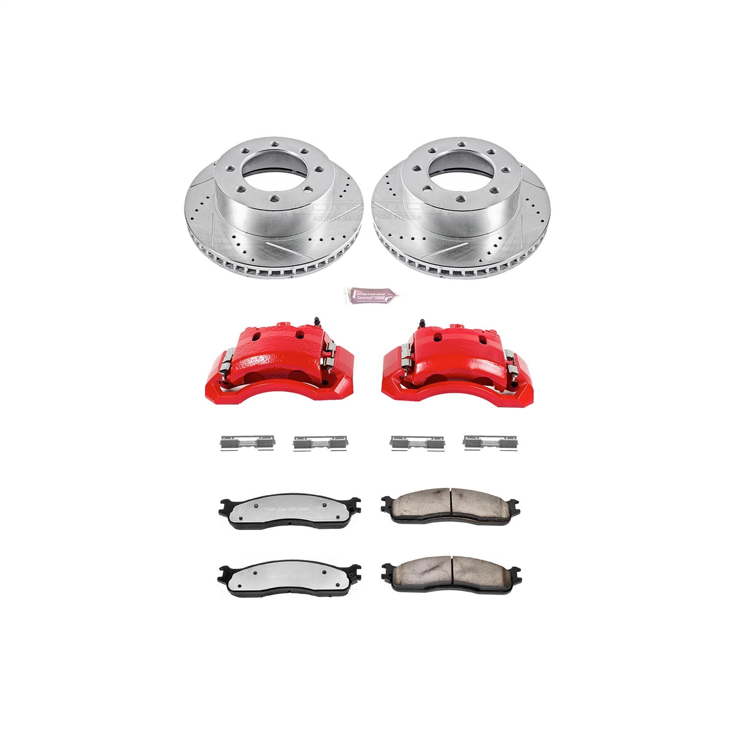 Power Stop - KC2203-36 - Front - Disc Brake Pad/Caliper and Rotor Kit image 1