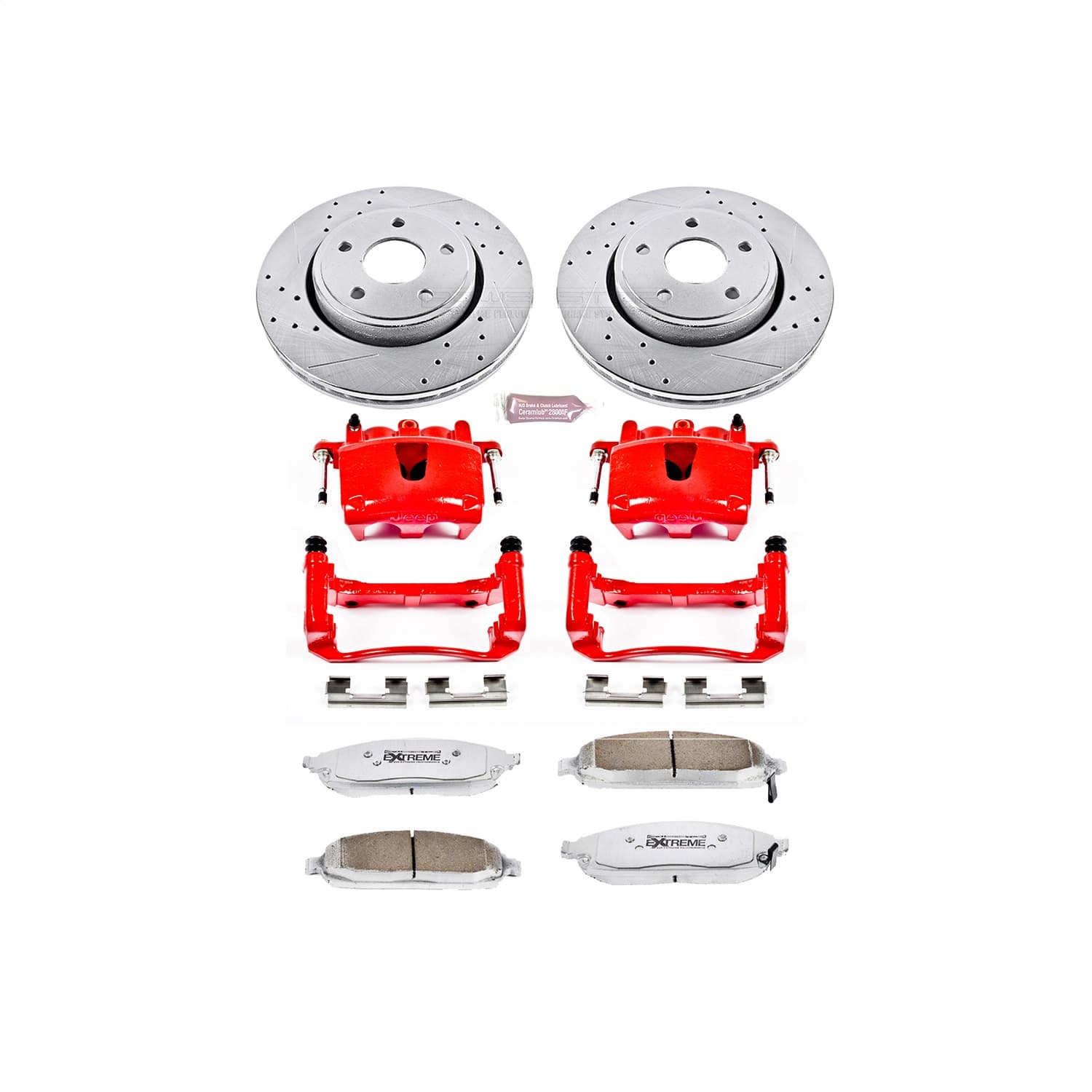 Power Stop - KC2219-26 - Front - Disc Brake Pad/Caliper and Rotor Kit image 1