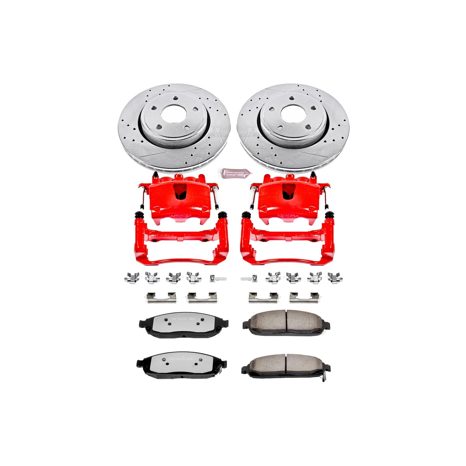 Power Stop - KC2219-36 - Front - Disc Brake Pad/Caliper and Rotor Kit image 1